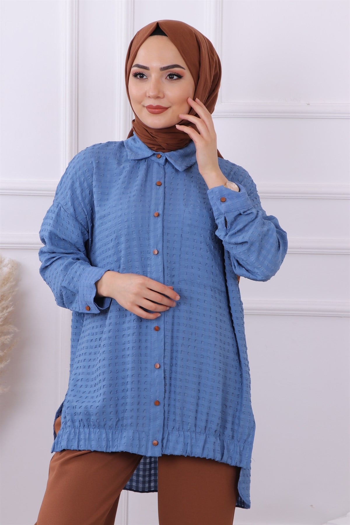Pıtırcık tunik indigo