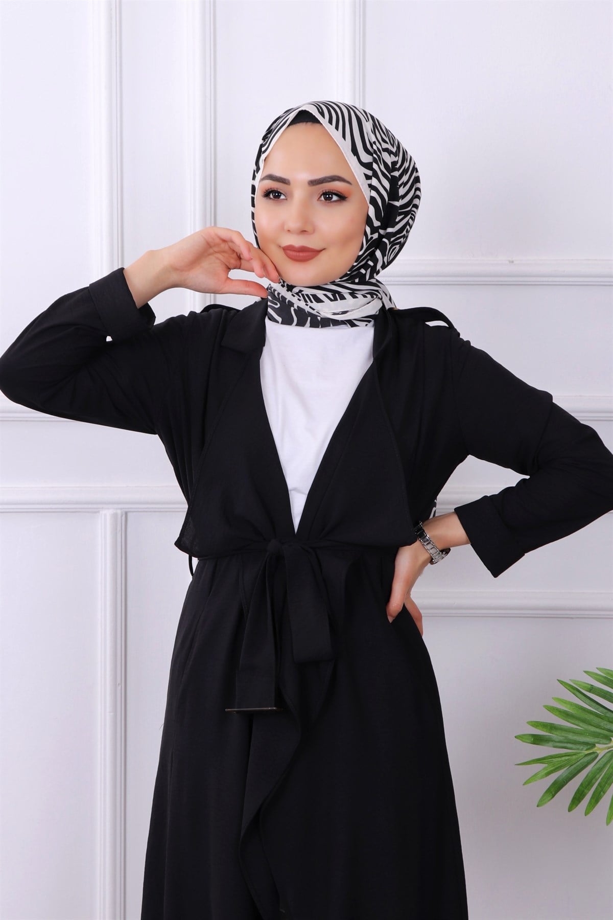 Şal yaka kap siyah