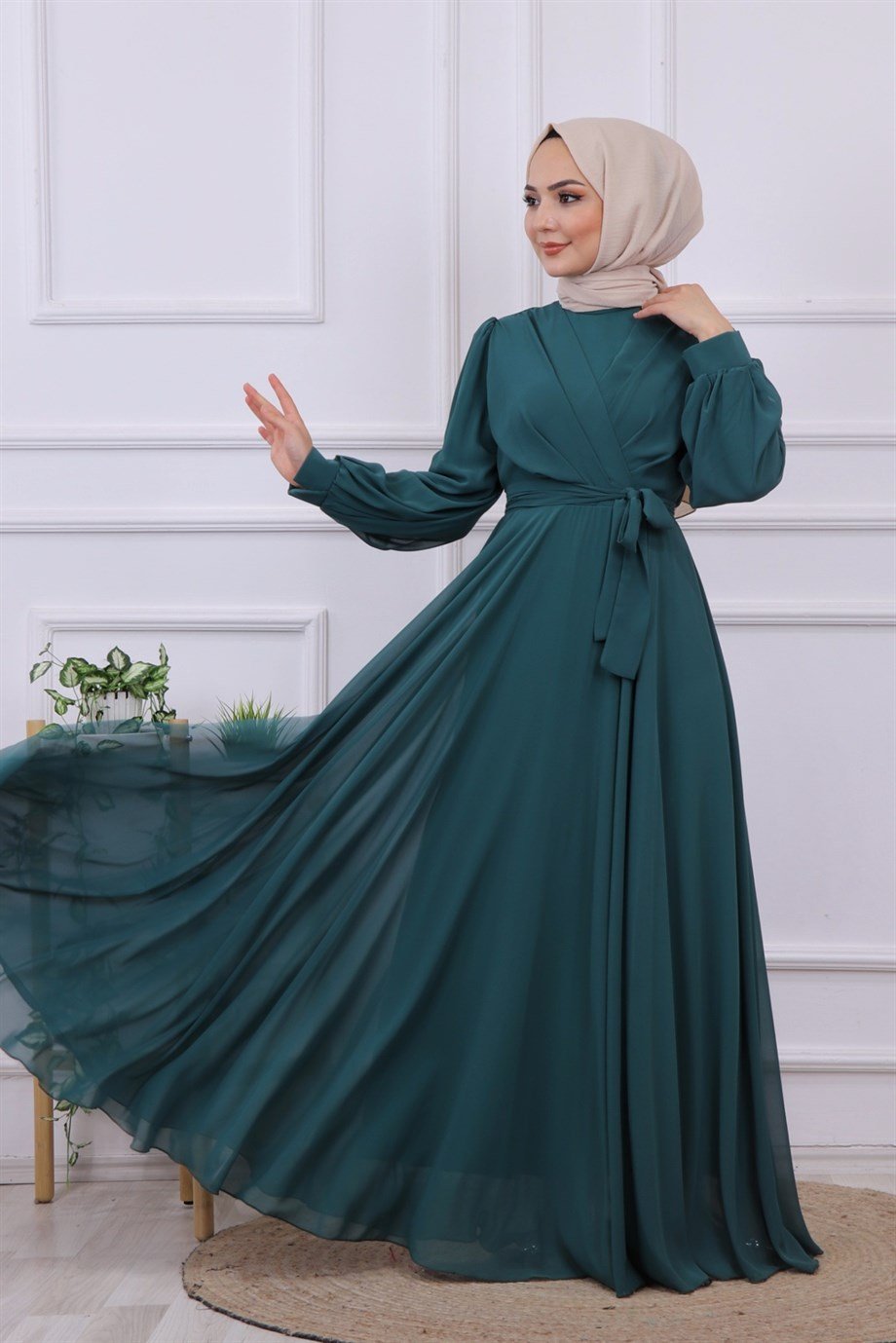 ŞİFON KRUVAZE ELBİSE