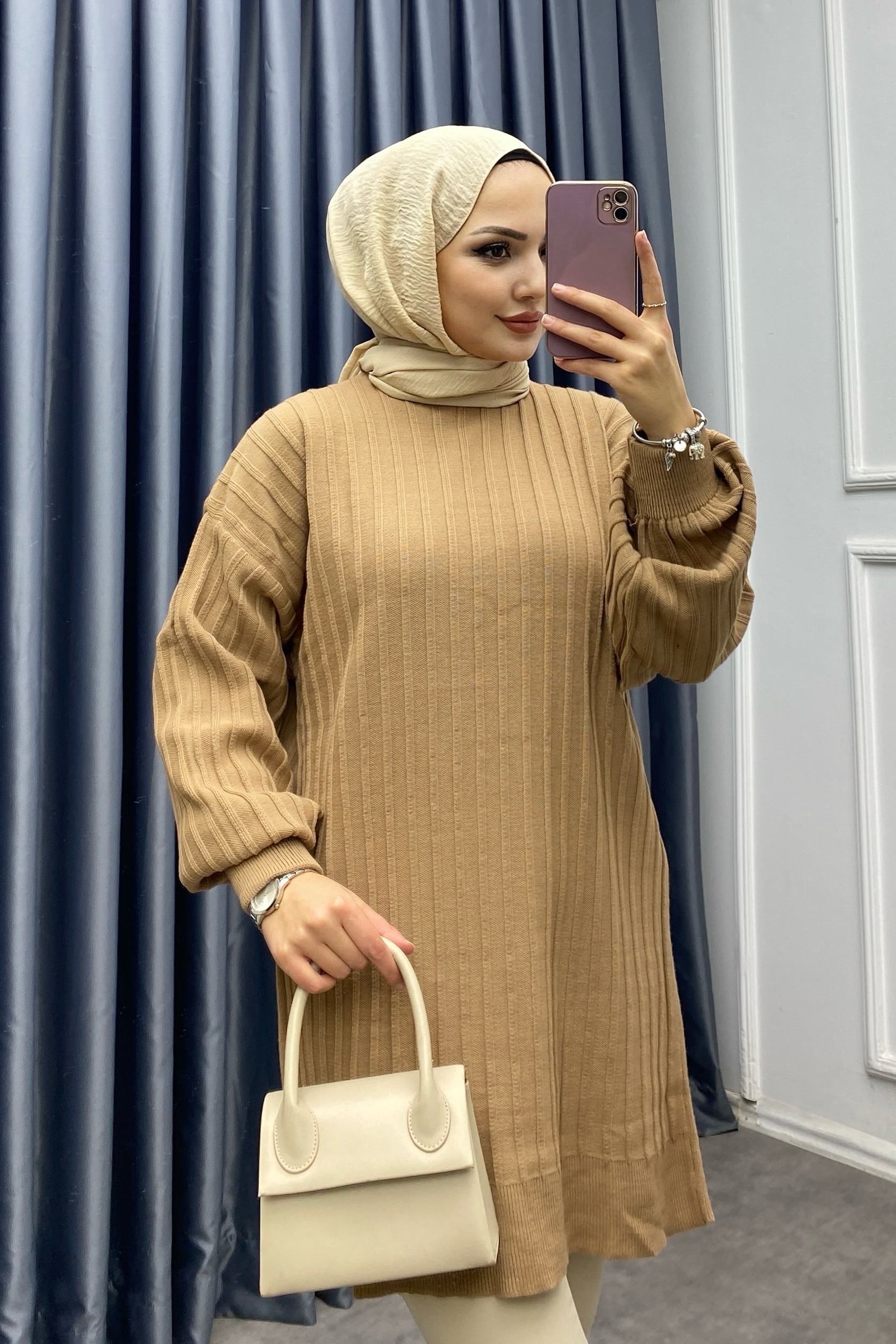 Triko Tunik camel
