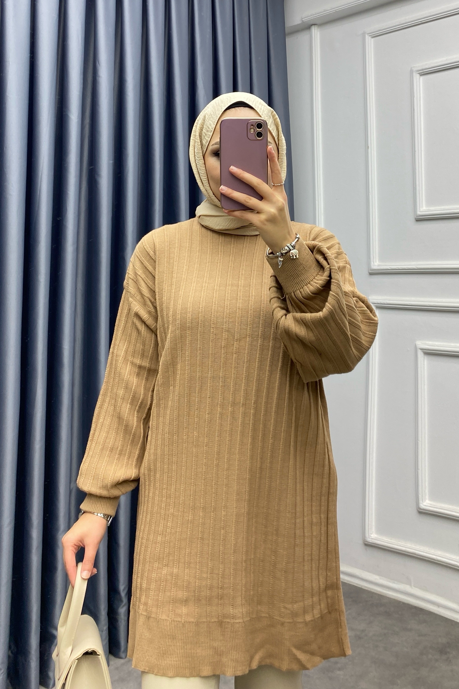 Triko Tunik camel