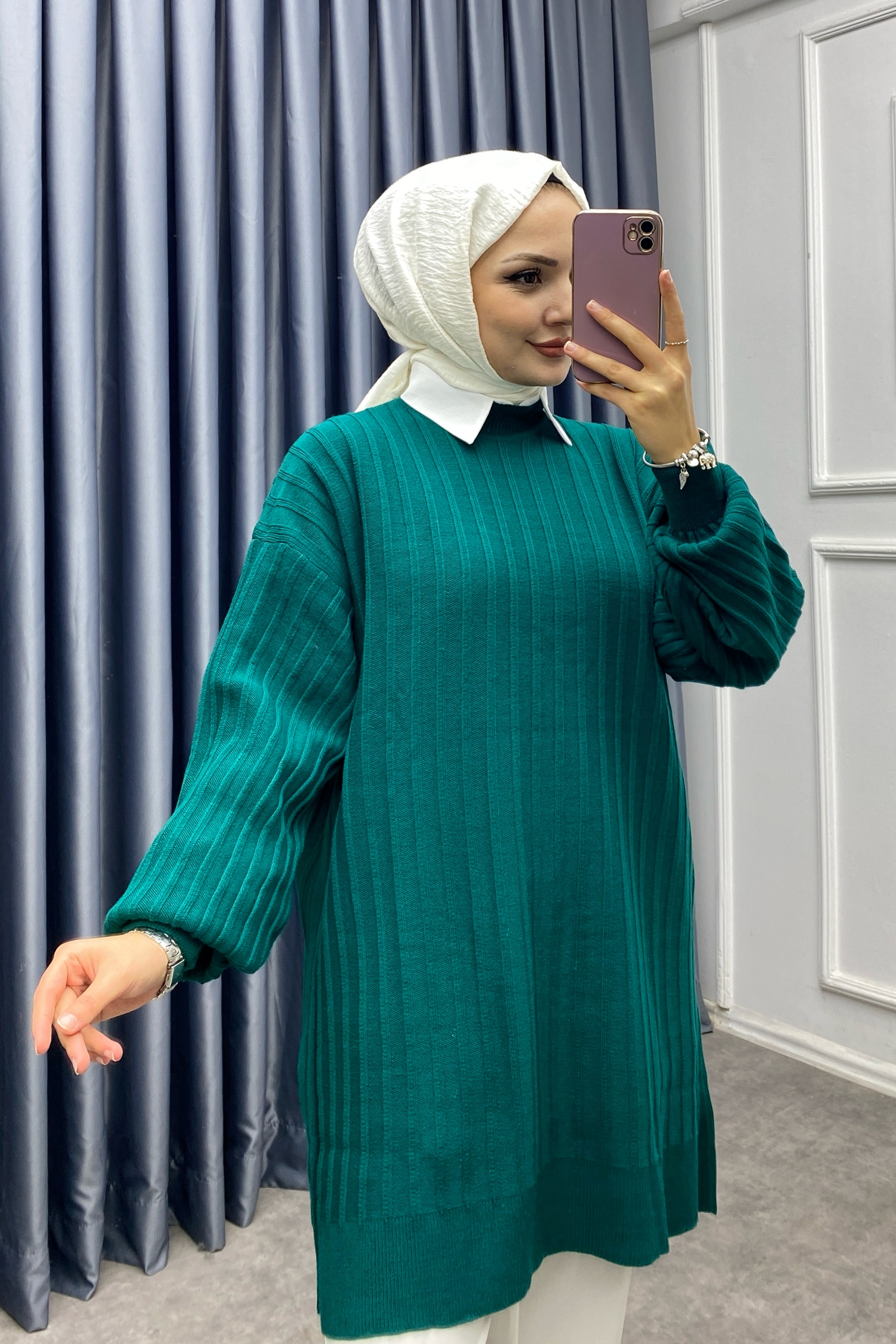 Triko Tunik Yeşil