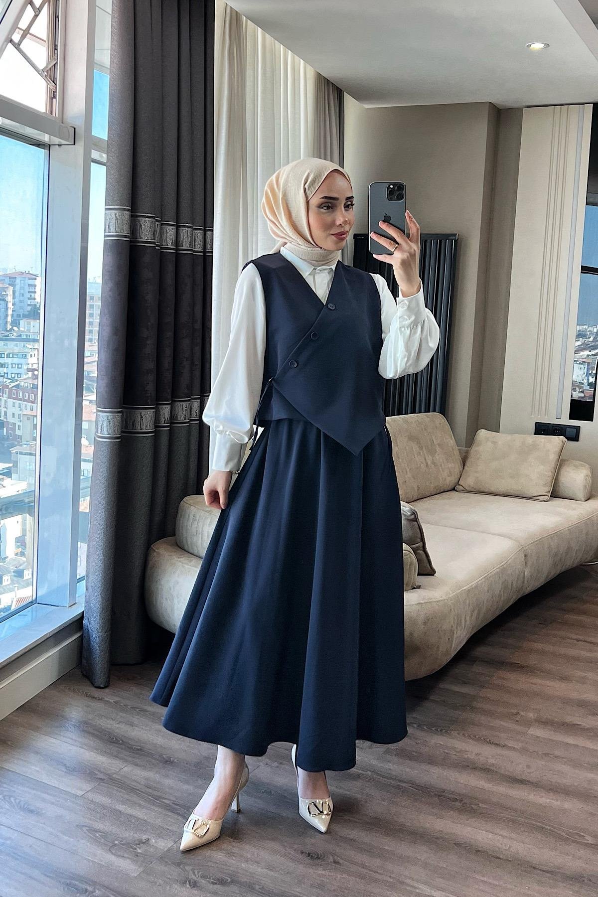 Yandan Bağlamalı takım Lacivert