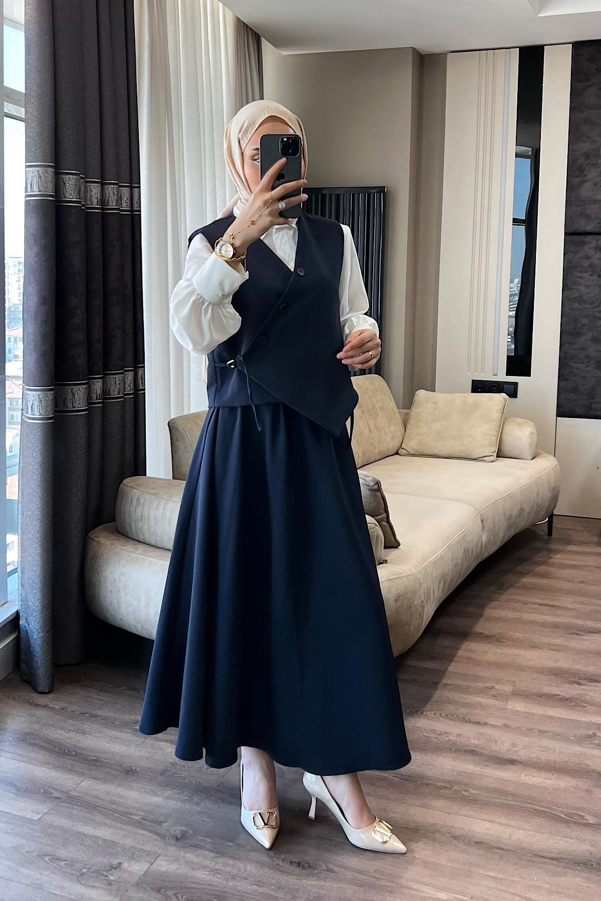 Yandan Bağlamalı takım Lacivert