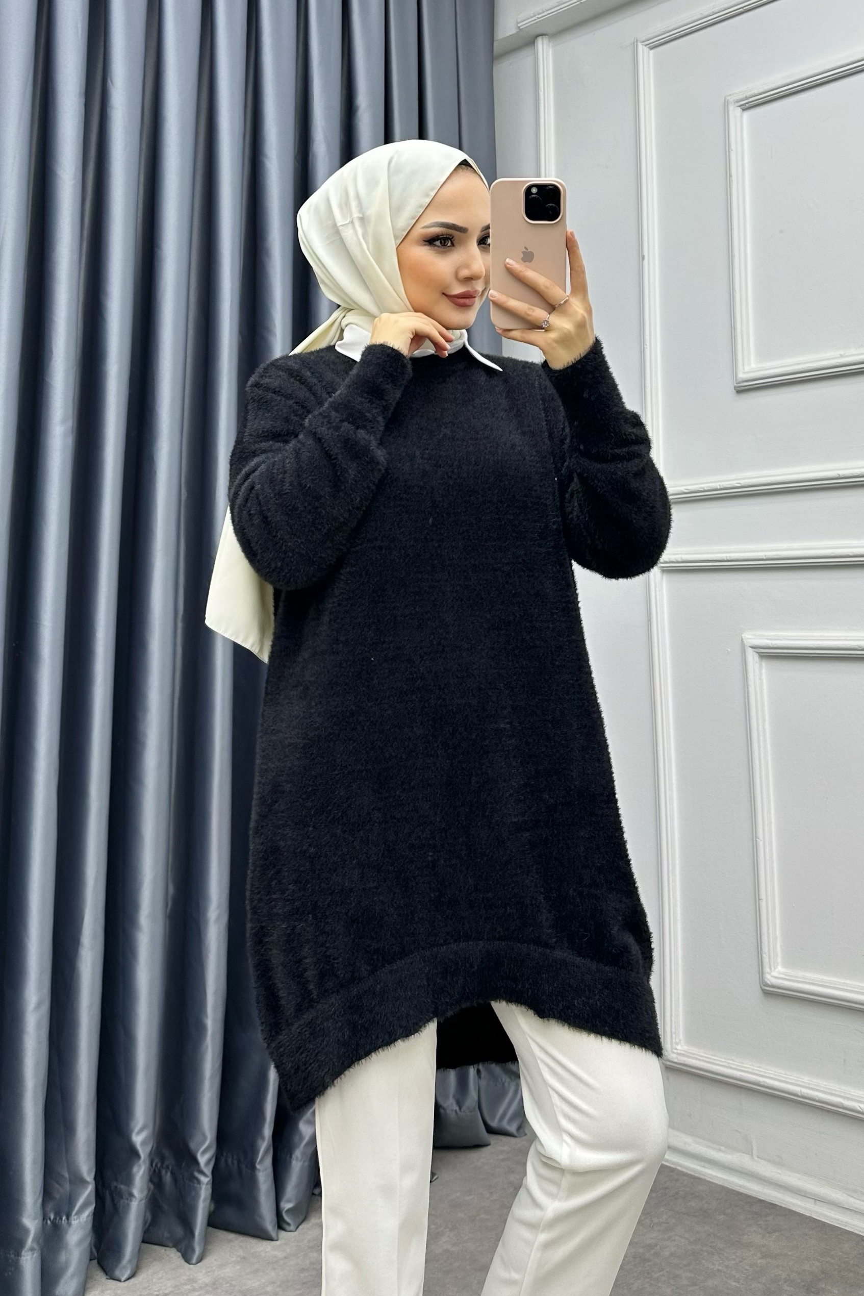 Yumoş tunik Siyah