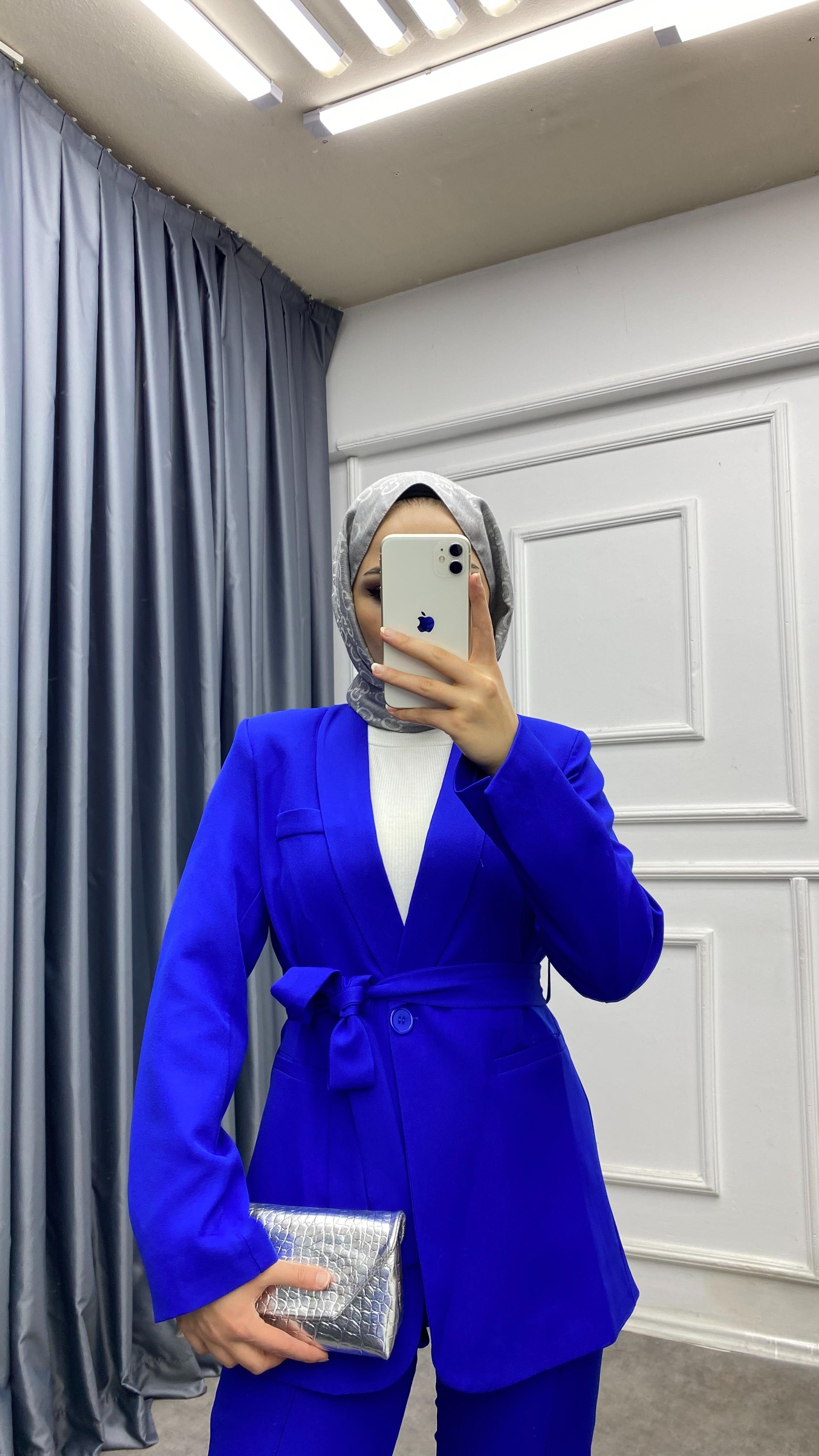 Zara takım Saks Mavisi 