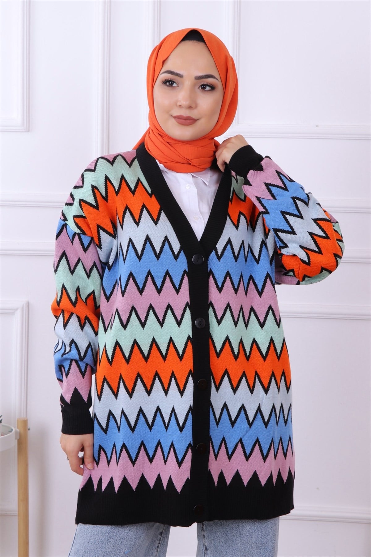ZİKZAK DESENLİ HIRKA
