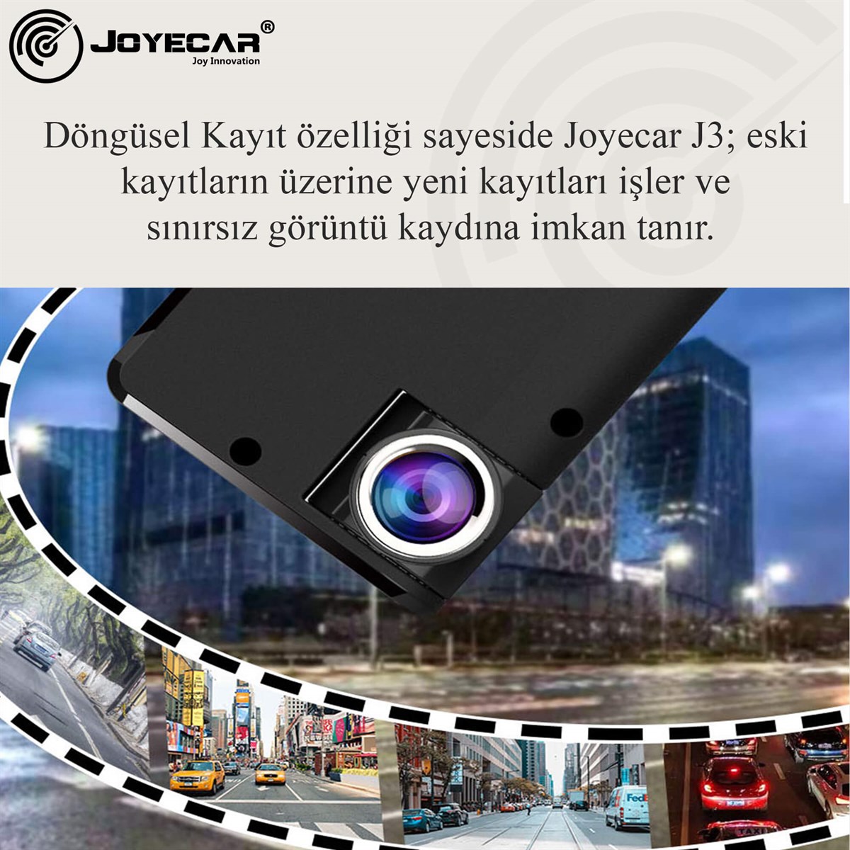 3 Kameralı J3 Araç Kamerası Dokunmatik Ekran Dış ve İç Çekim