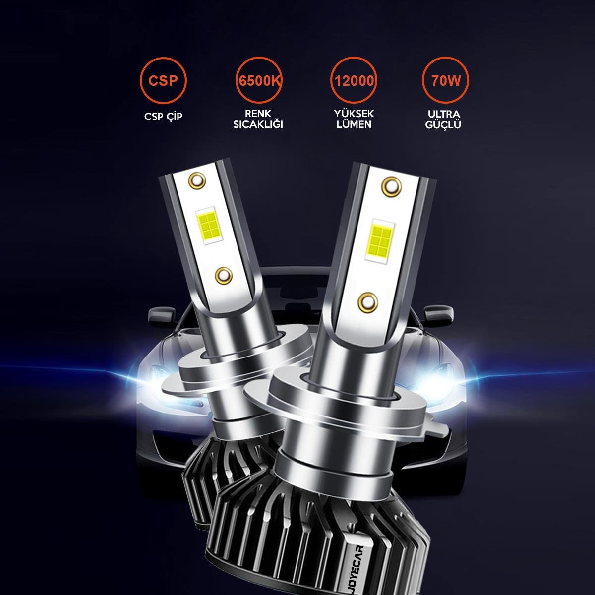F2 Mini H11 Şimşek Etkili CSP Led Far Ampulü