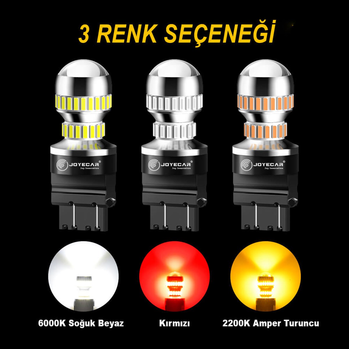 Joyecar X7 Serisi T25 3157 3156 Geri Vites Fren Sinyal Stop Gündüz Farı Lamba