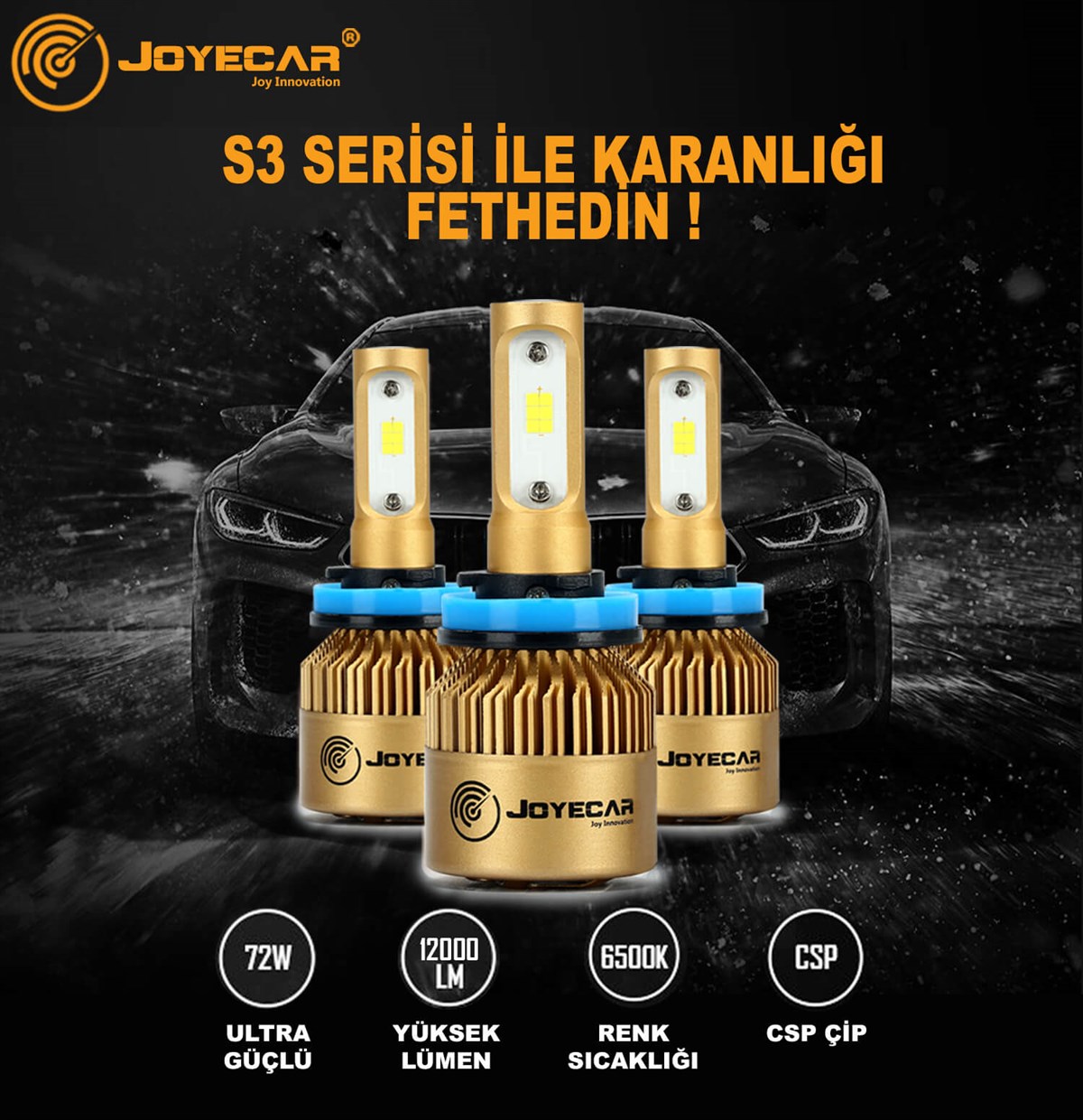 S3 H11 Şimşek Etkili CSP Led Far Ampulü
