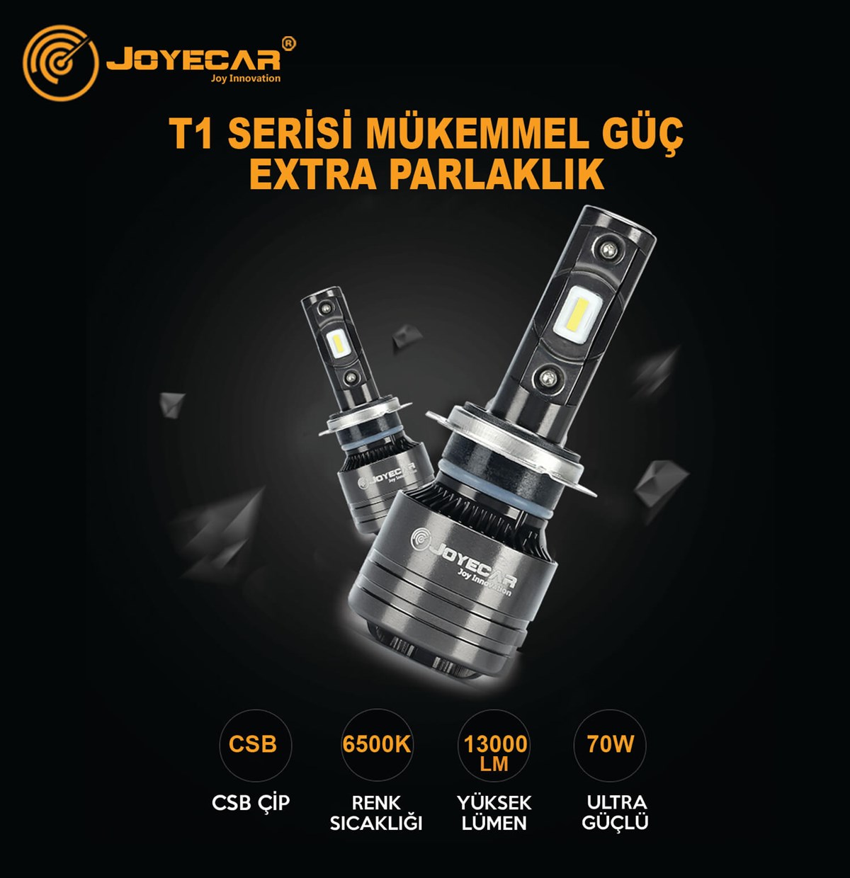 T1 H4 Şimşek Etkili CSP Led Far Ampulü