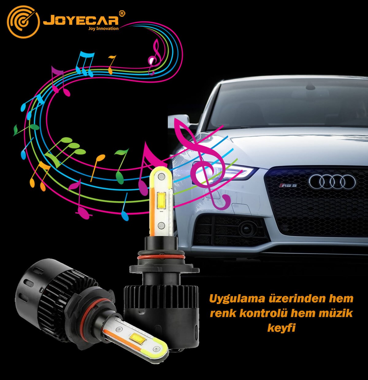 X18 RGB H7 Şimşek Etkili CSP Led Far Ampulü