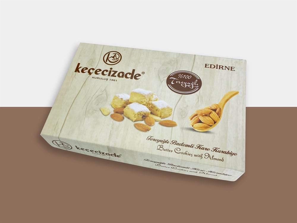 Tereyağlı Kare Bademli Kurabiye