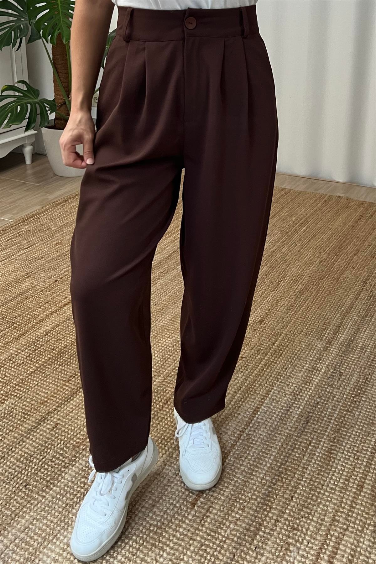 Acı Kahve Şalvar Pantolon uygun fiyatlarda www.butikhola.com adresinde