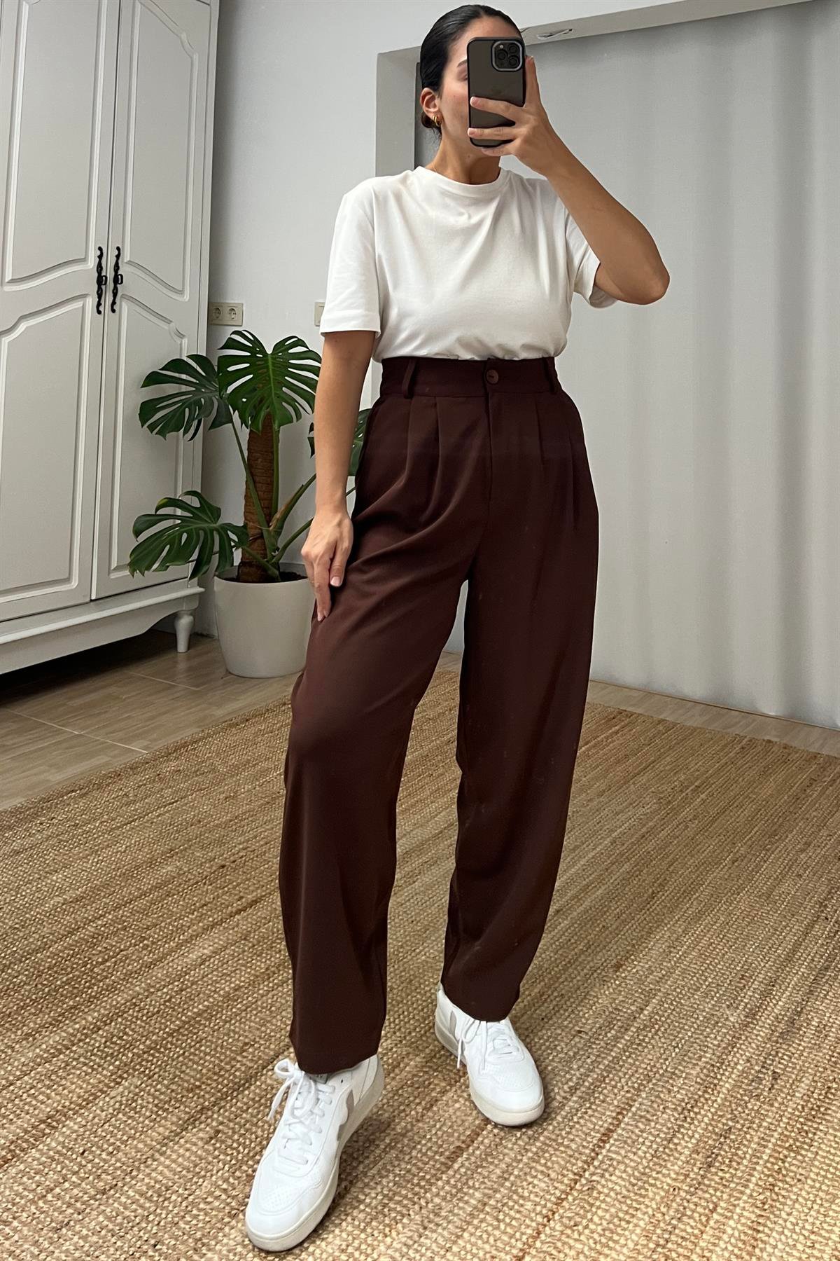 Acı Kahve Şalvar Pantolon uygun fiyatlarda www.butikhola.com adresinde