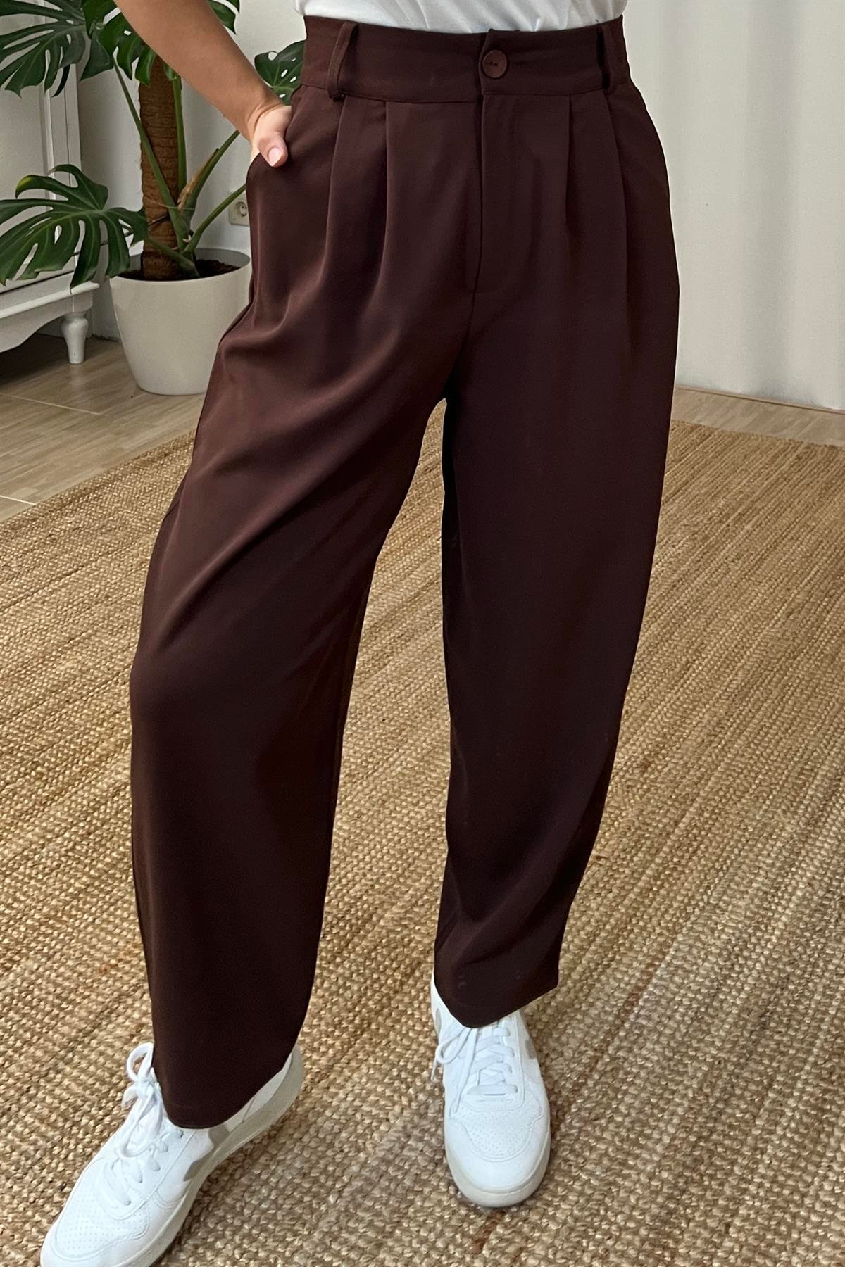 Acı Kahve Şalvar Pantolon uygun fiyatlarda www.butikhola.com adresinde