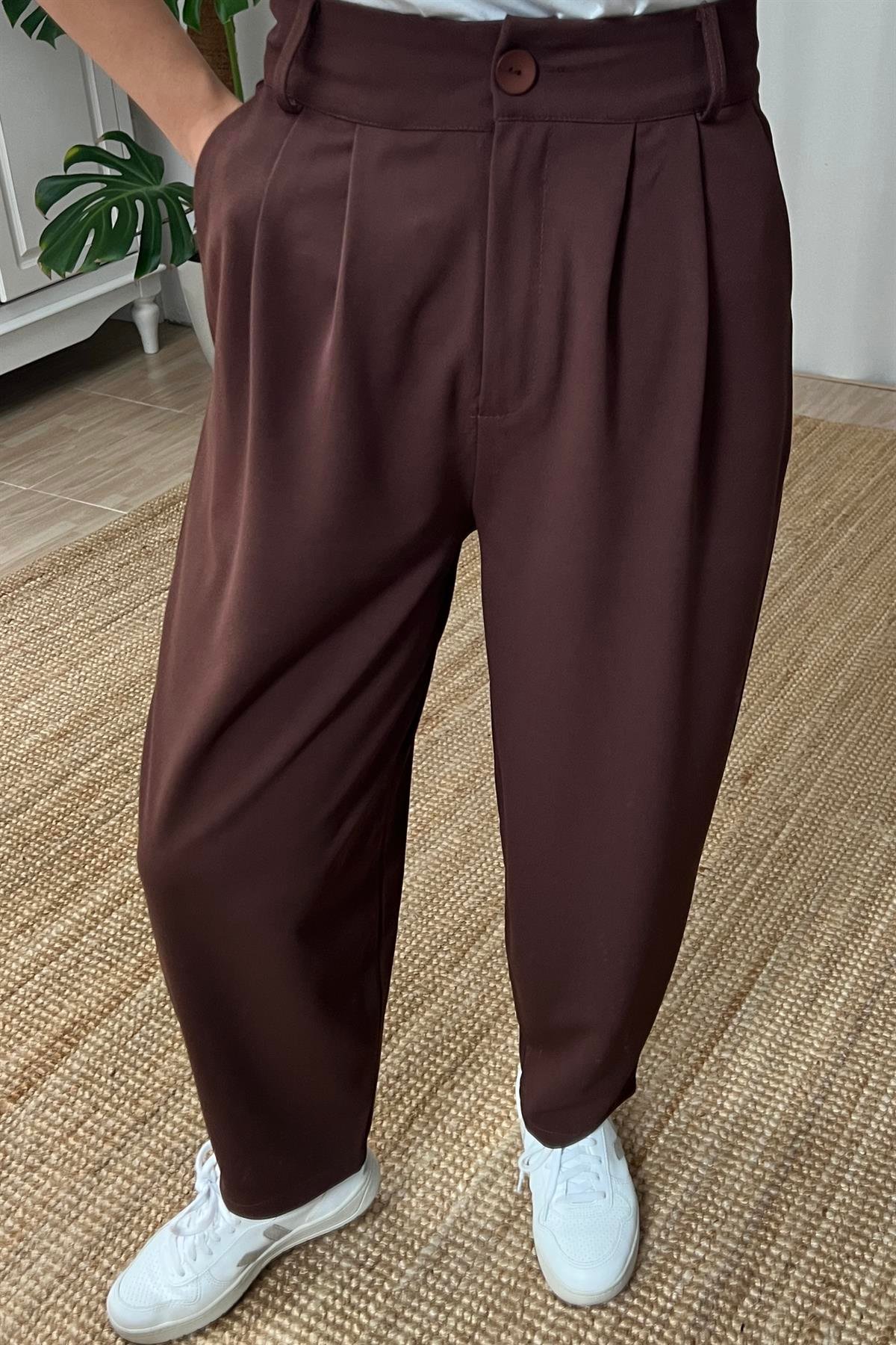 Acı Kahve Şalvar Pantolon uygun fiyatlarda www.butikhola.com adresinde