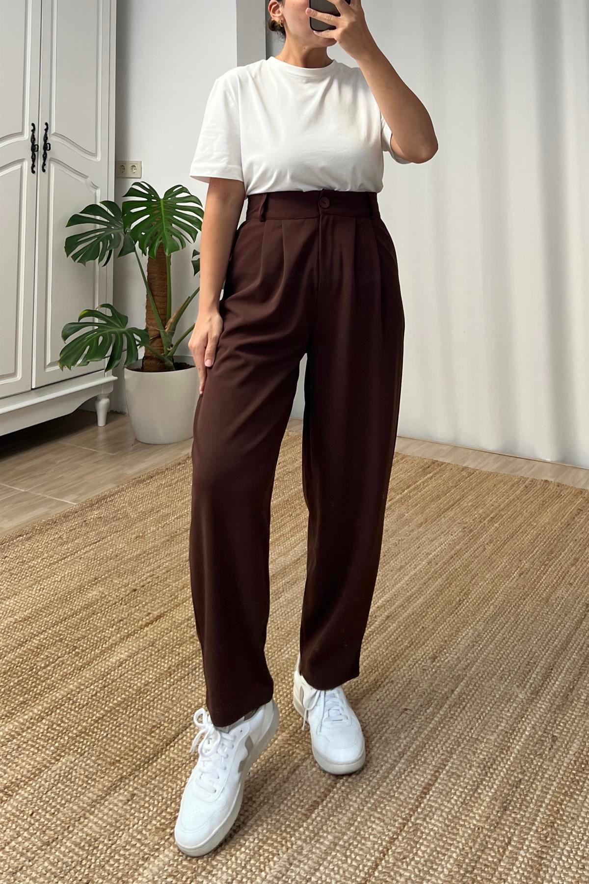Acı Kahve Şalvar Pantolon uygun fiyatlarda www.butikhola.com adresinde