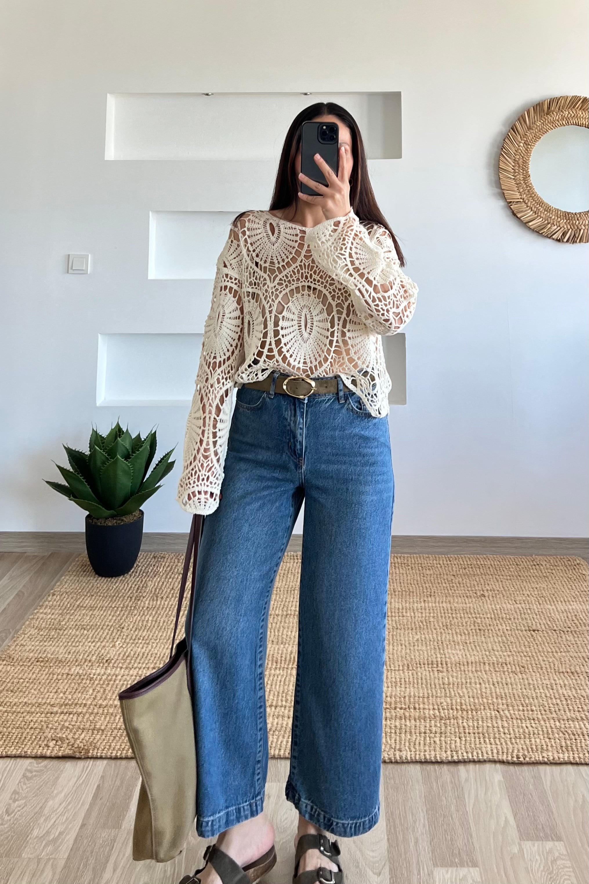 Ajurlu Bluz uygun fiyatlarda www.butikhola.com adresinde