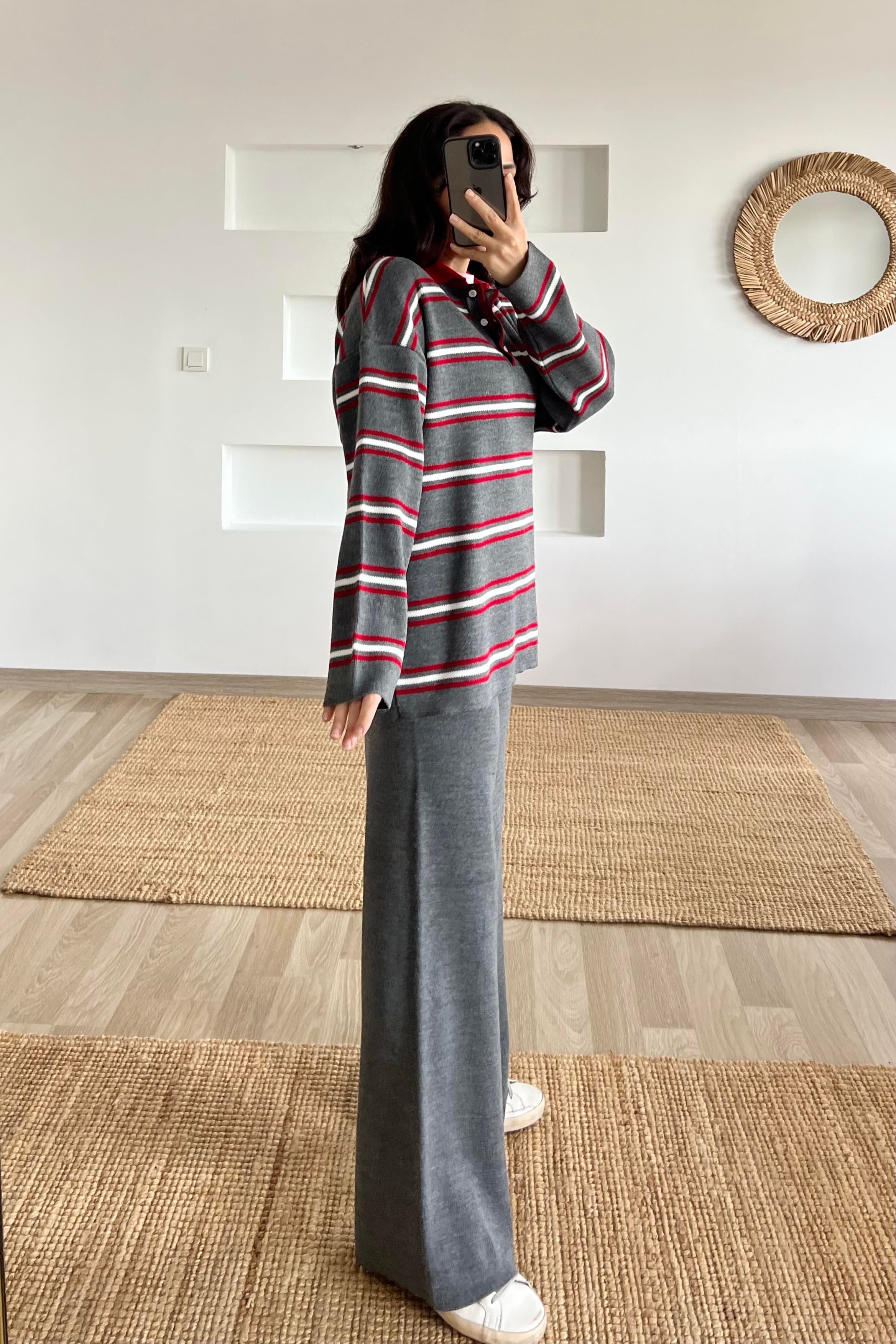 Antrasit Beli Lastikli Triko Pantolon uygun fiyatlarda www.butikhola.com adresinde