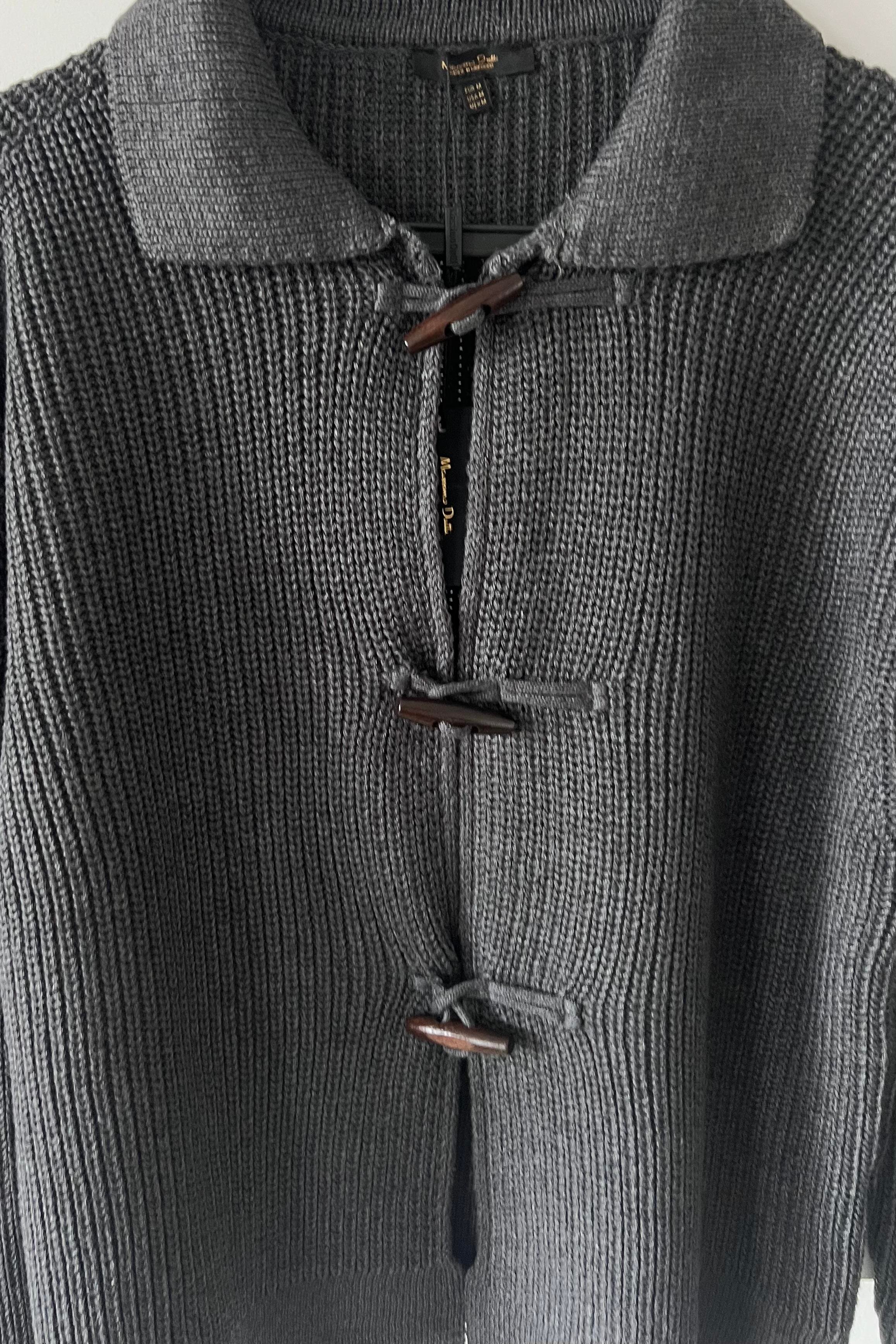 Antrasit Boynuz Düğmeli Merserize Hırka uygun fiyatlarda www.butikhola.com adresinde