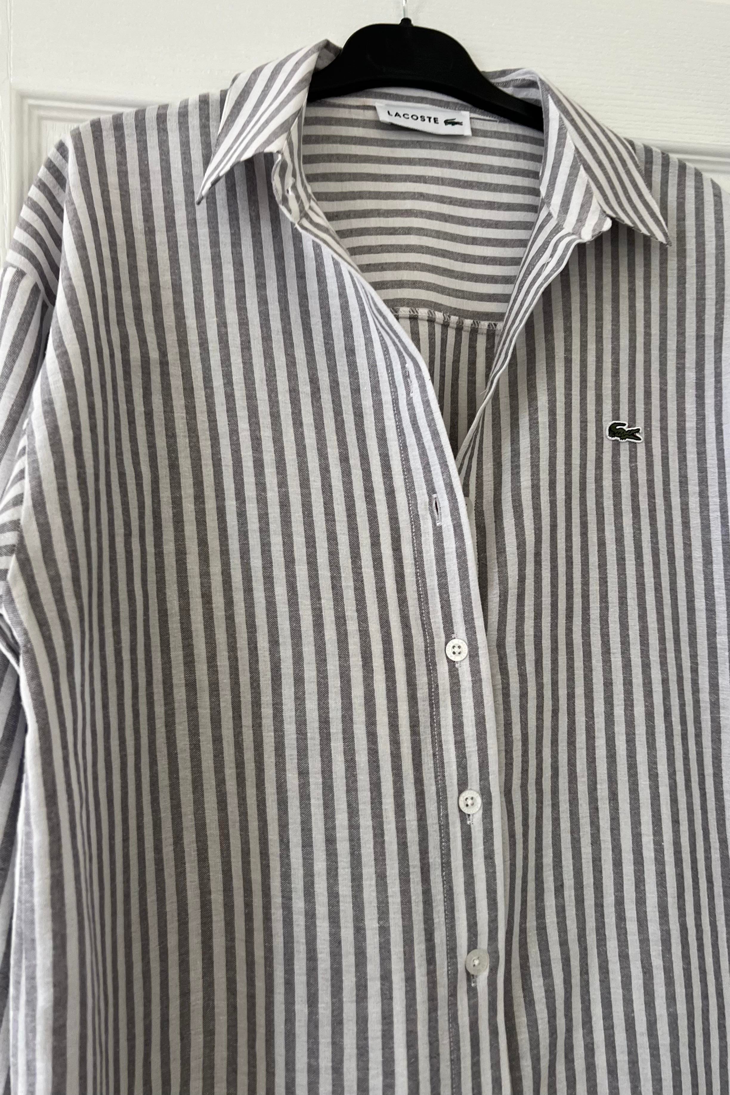 Antrasit Çizgili Organik Pamuk Gömlek  uygun fiyatlarda www.butikhola.com adresinde