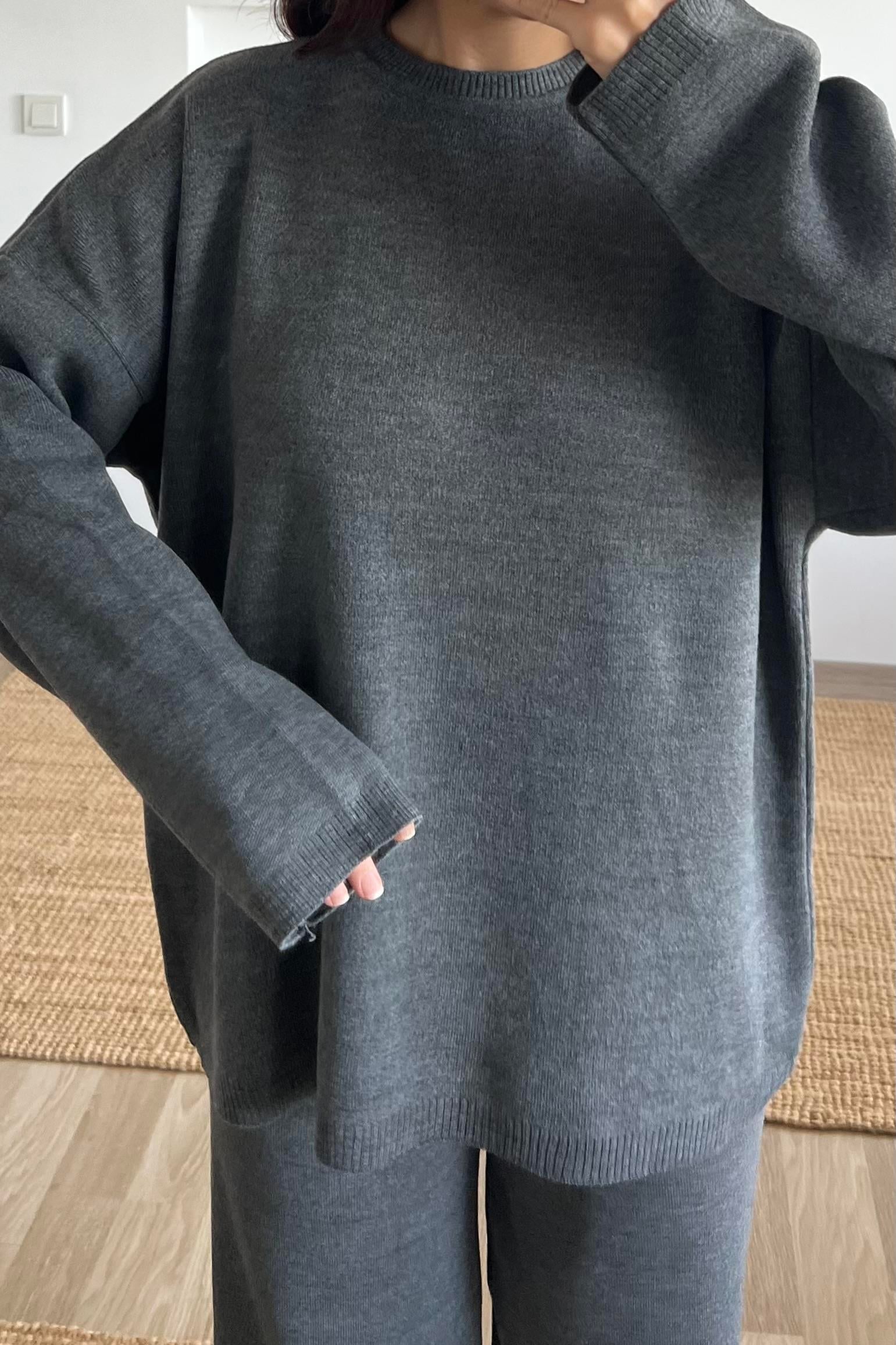 Antrasit Comfort Triko Takım uygun fiyatlarda www.butikhola.com adresinde
