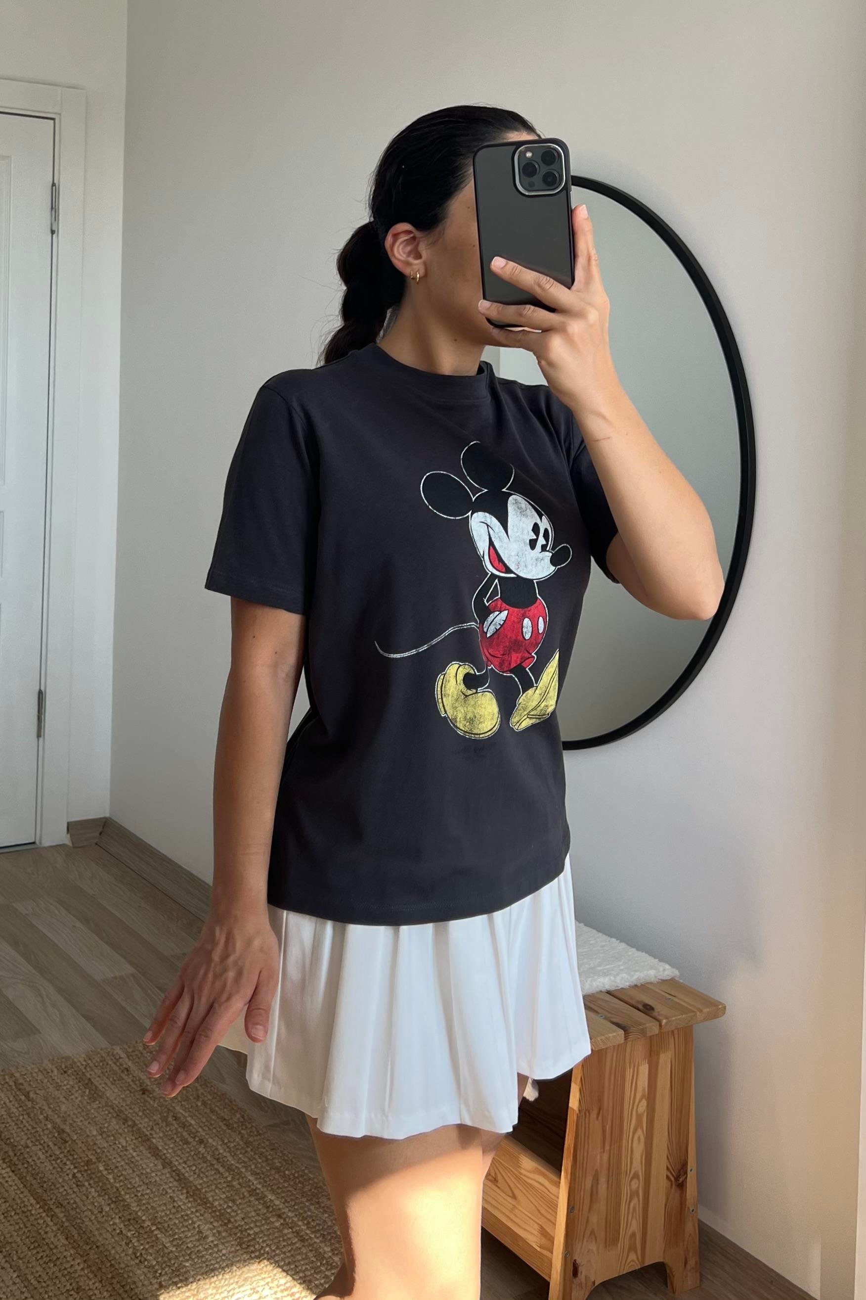 Antrasit Mickey Mouse Tshirt uygun fiyatlarda www.butikhola.com adresinde