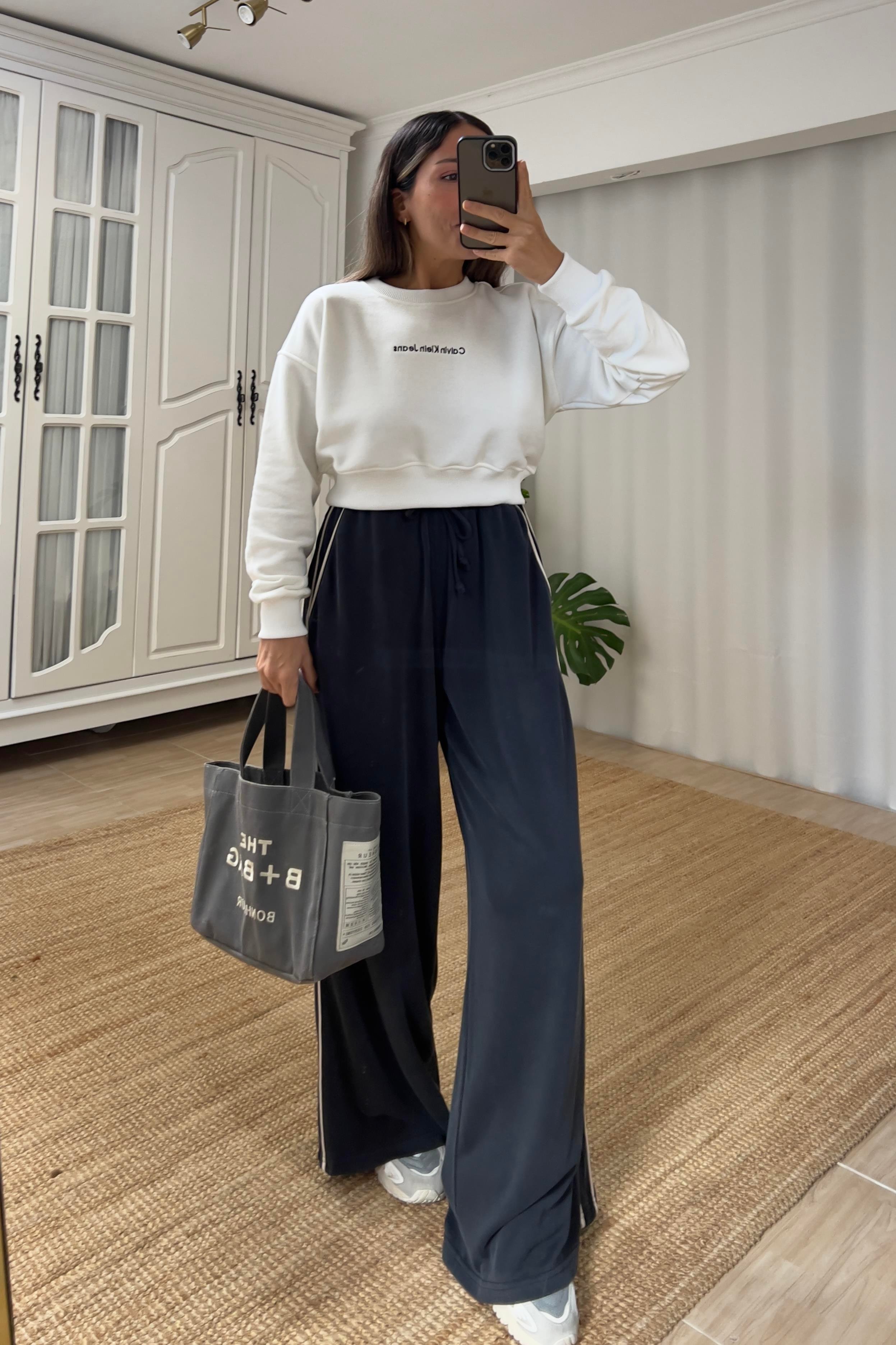 Antrasit Oys Şerit Detaylı Rahat Modal Pantolon uygun fiyatlarda www.butikhola.com adresinde