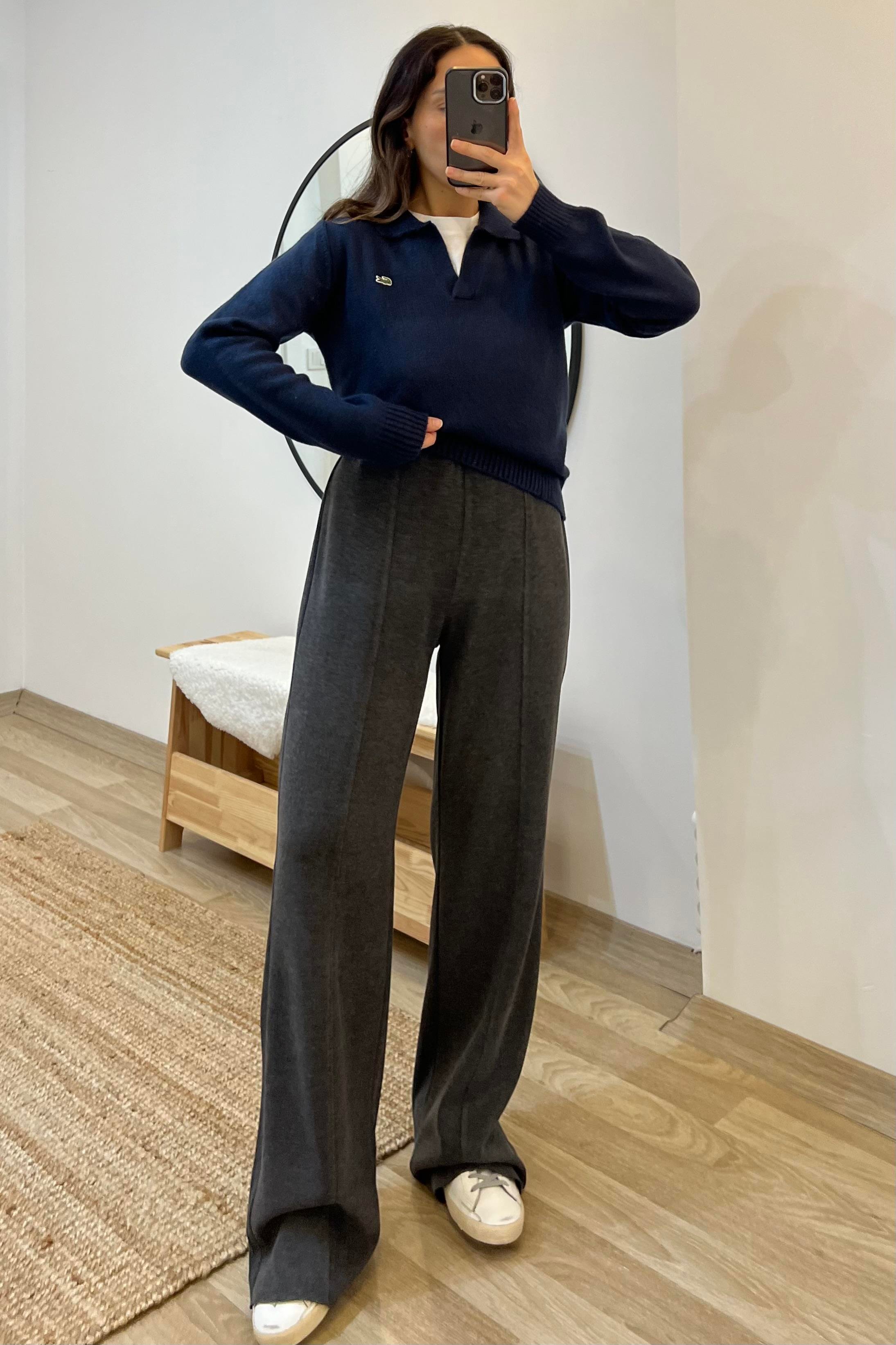 Antrasit Yumuşak Dokulu Fitilli Pantolon uygun fiyatlarda www.butikhola.com adresinde