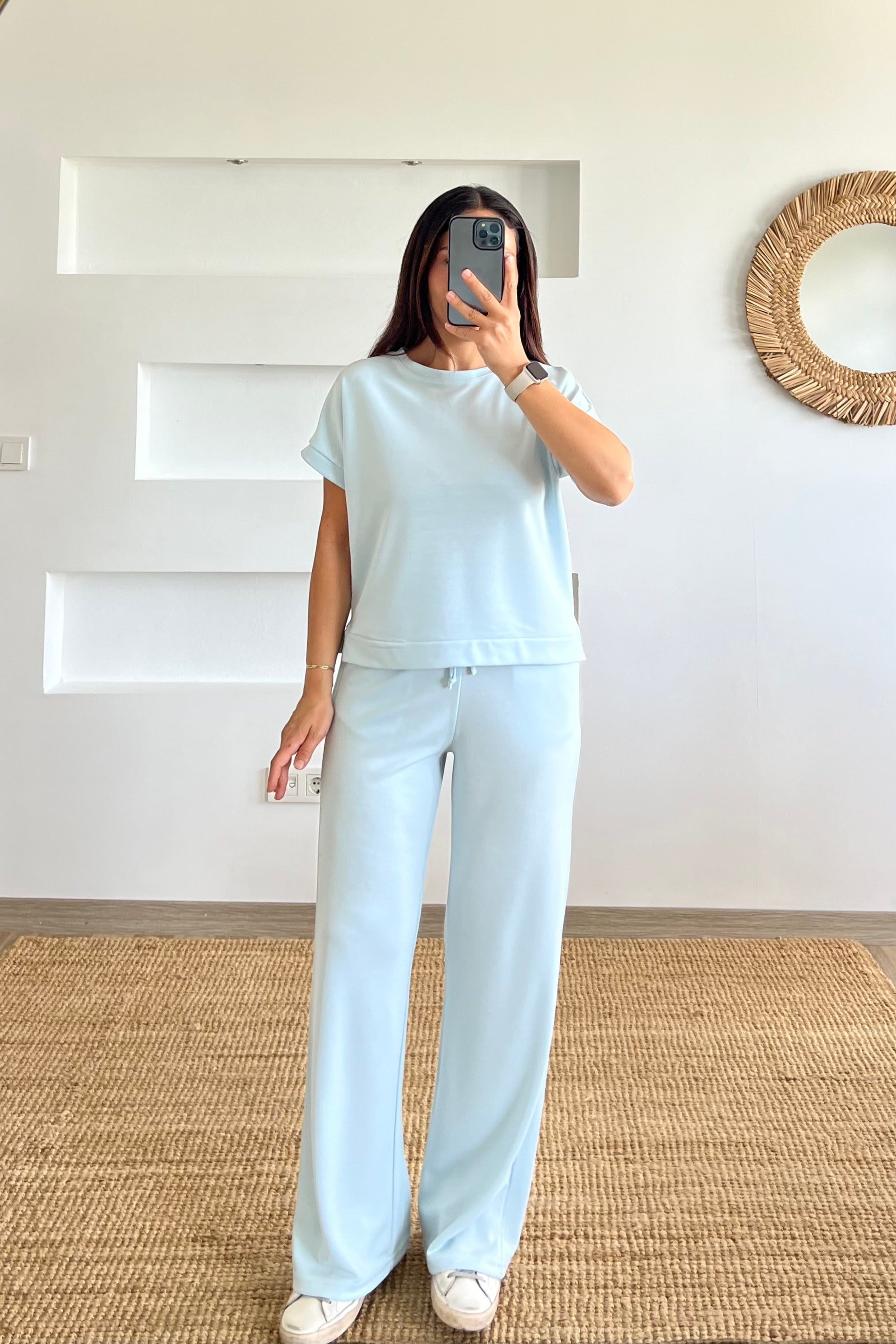 Bebe Mavisi Oysho Kumaş Modal Tshirt Pantolon Takım uygun fiyatlarda www.butikhola.com adresinde