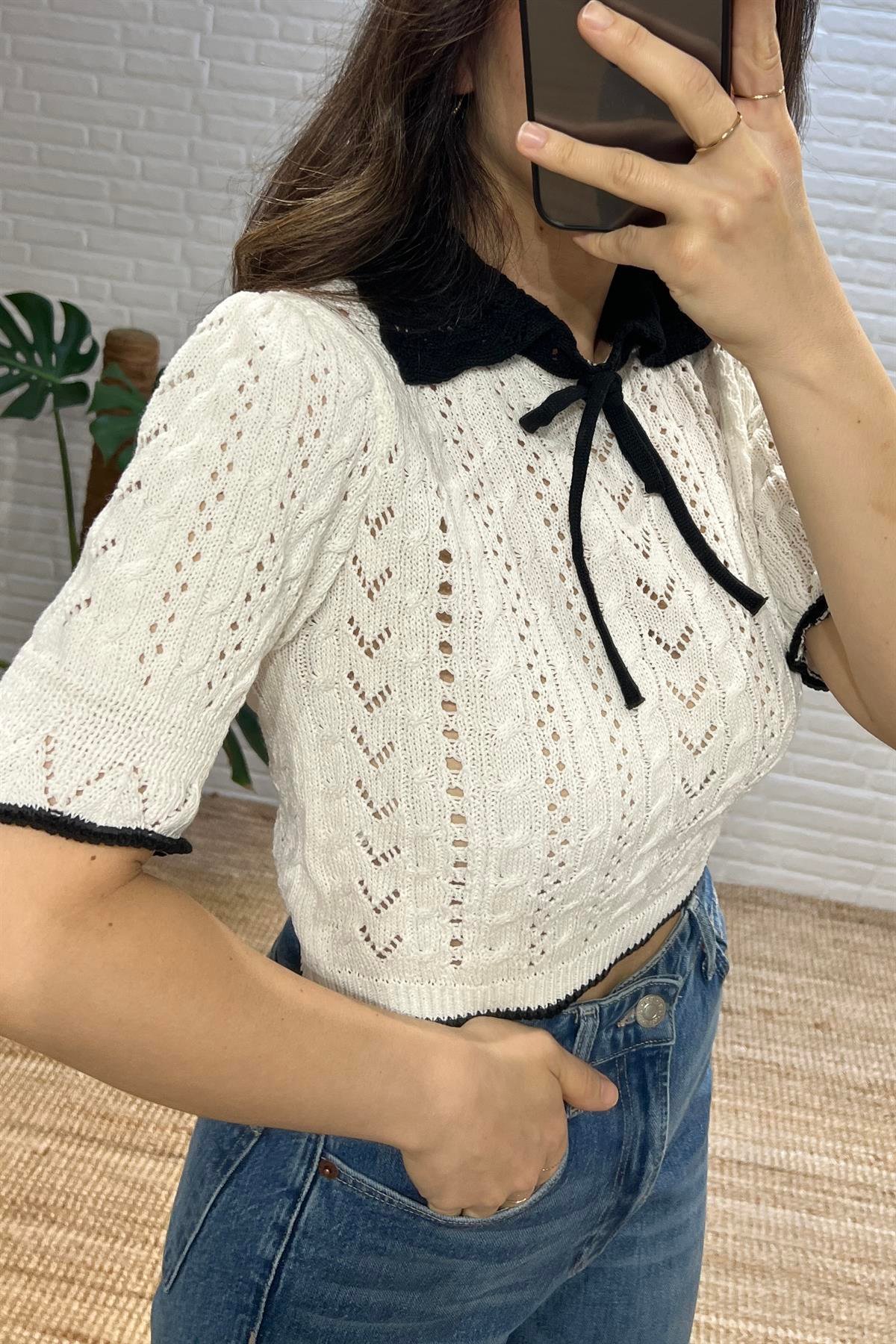 Bebe Yaka Triko Kazak uygun fiyatlarda www.butikhola.com adresinde