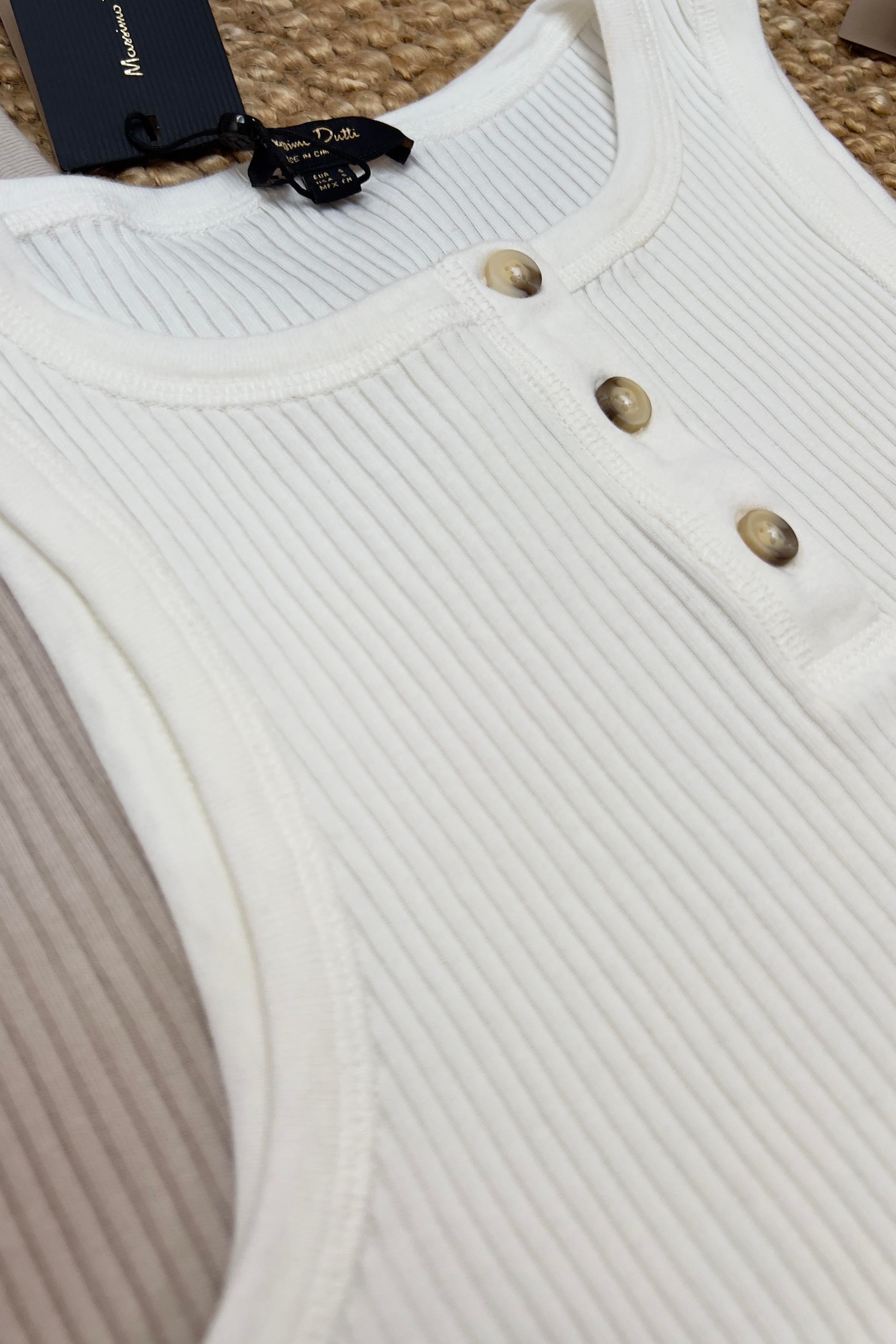 Beyaz Kendinden Fitilli Kolsuz Bluz uygun fiyatlarda www.butikhola.com adresinde