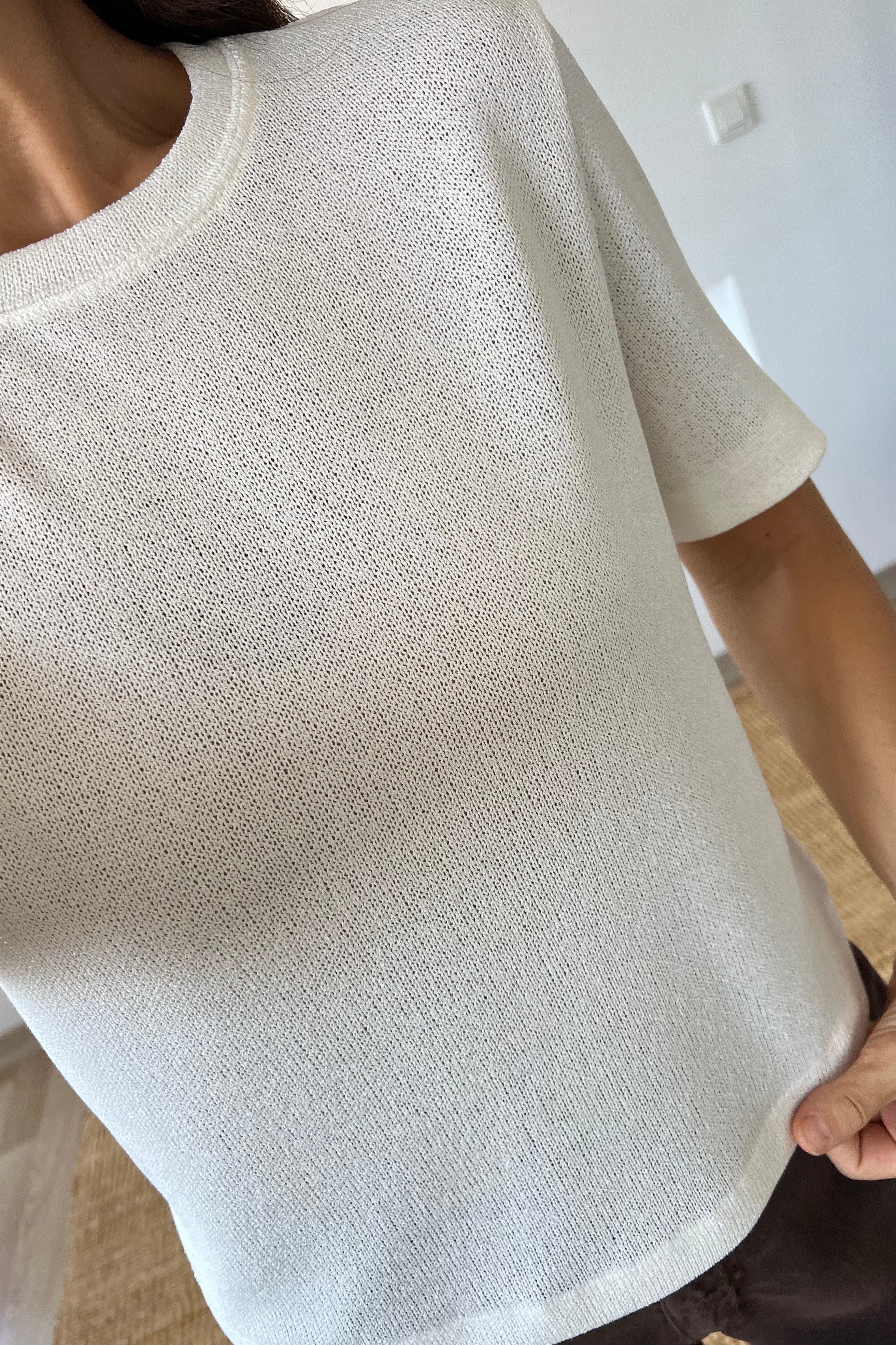 Beyaz Merserize Bluz uygun fiyatlarda www.butikhola.com adresinde