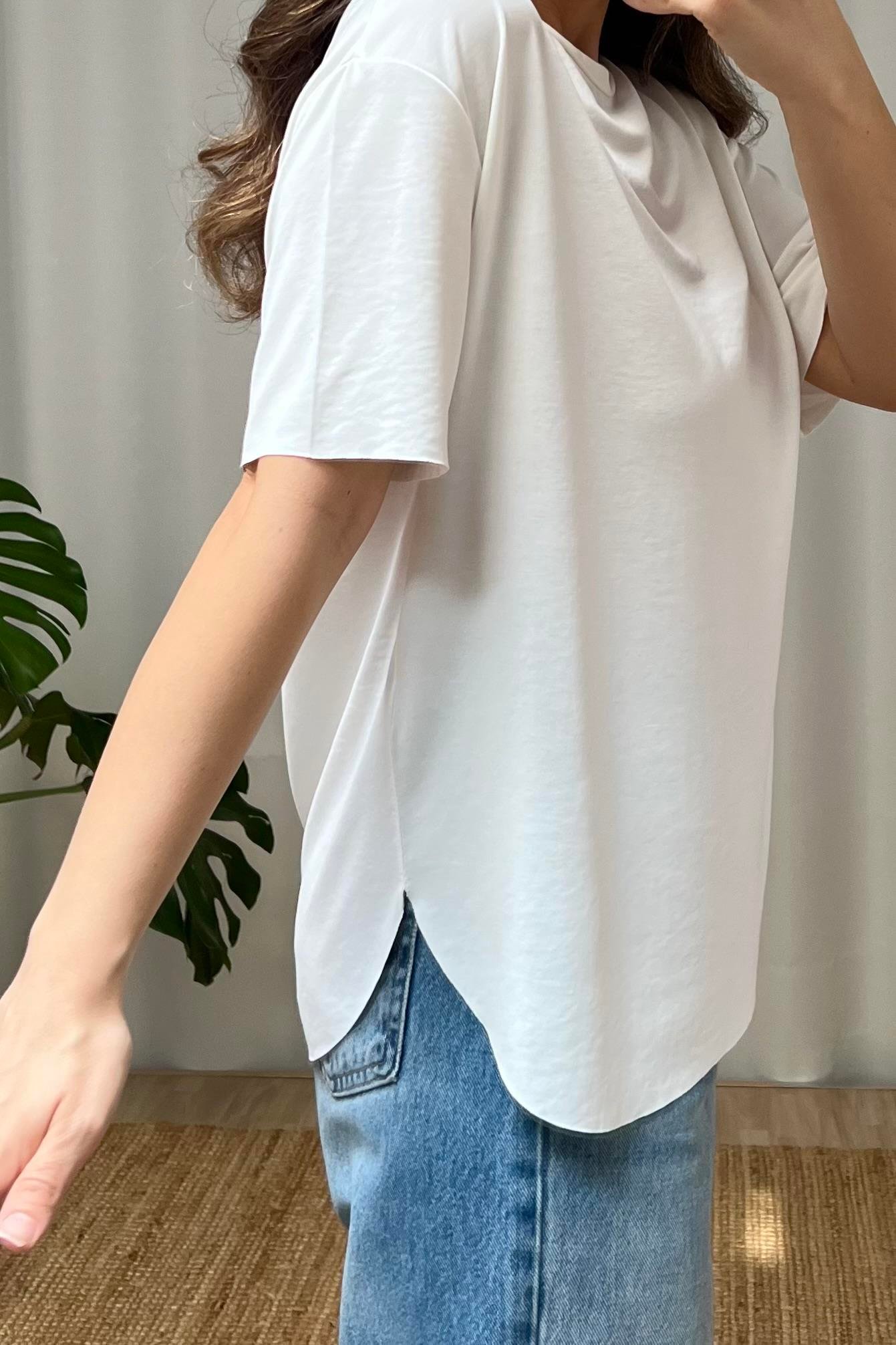 Beyaz Oys Modal Tshirt uygun fiyatlarda www.butikhola.com adresinde