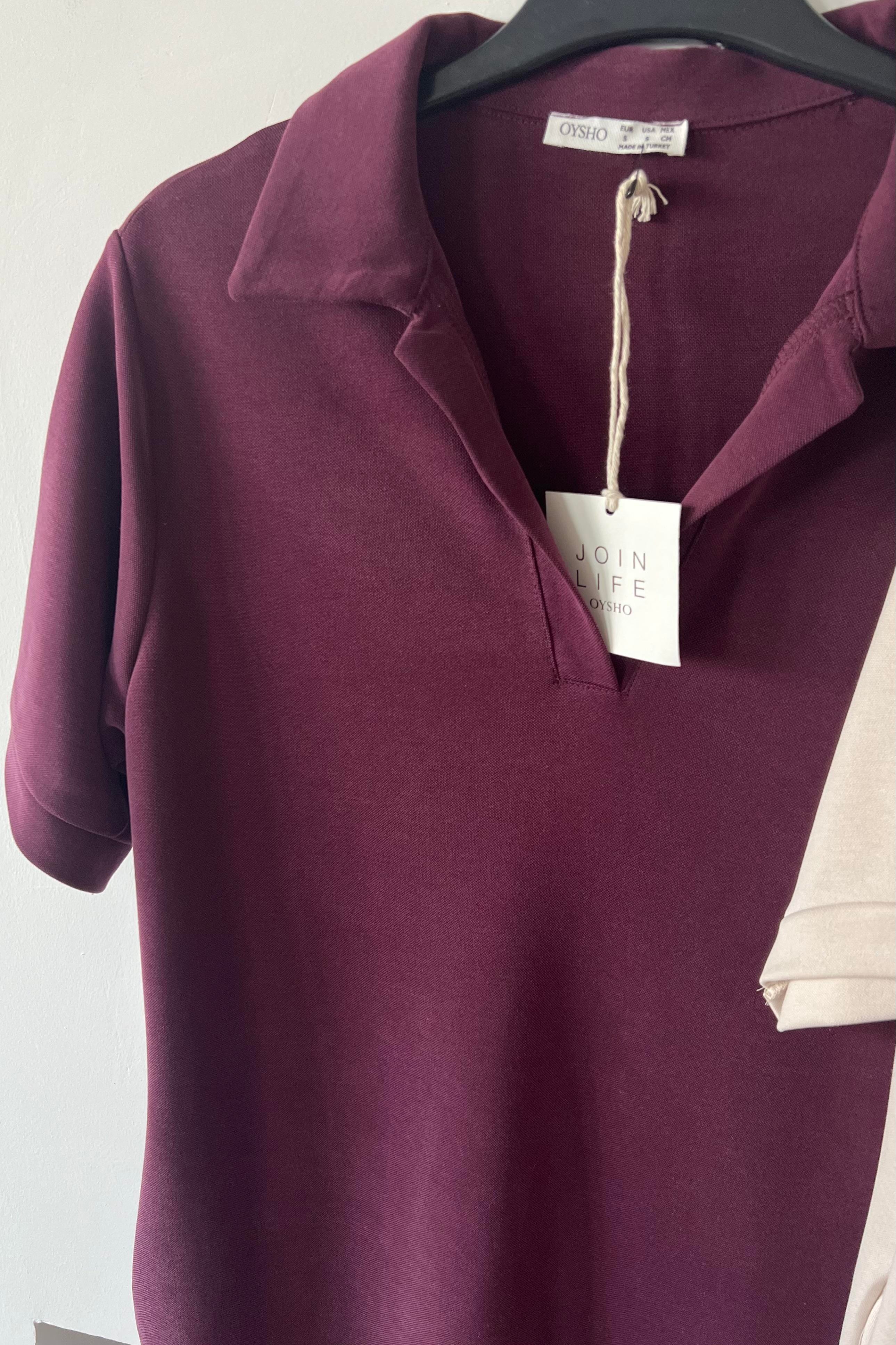 Bordo Cepli Polo Yaka Comfort Elbise uygun fiyatlarda www.butikhola.com adresinde