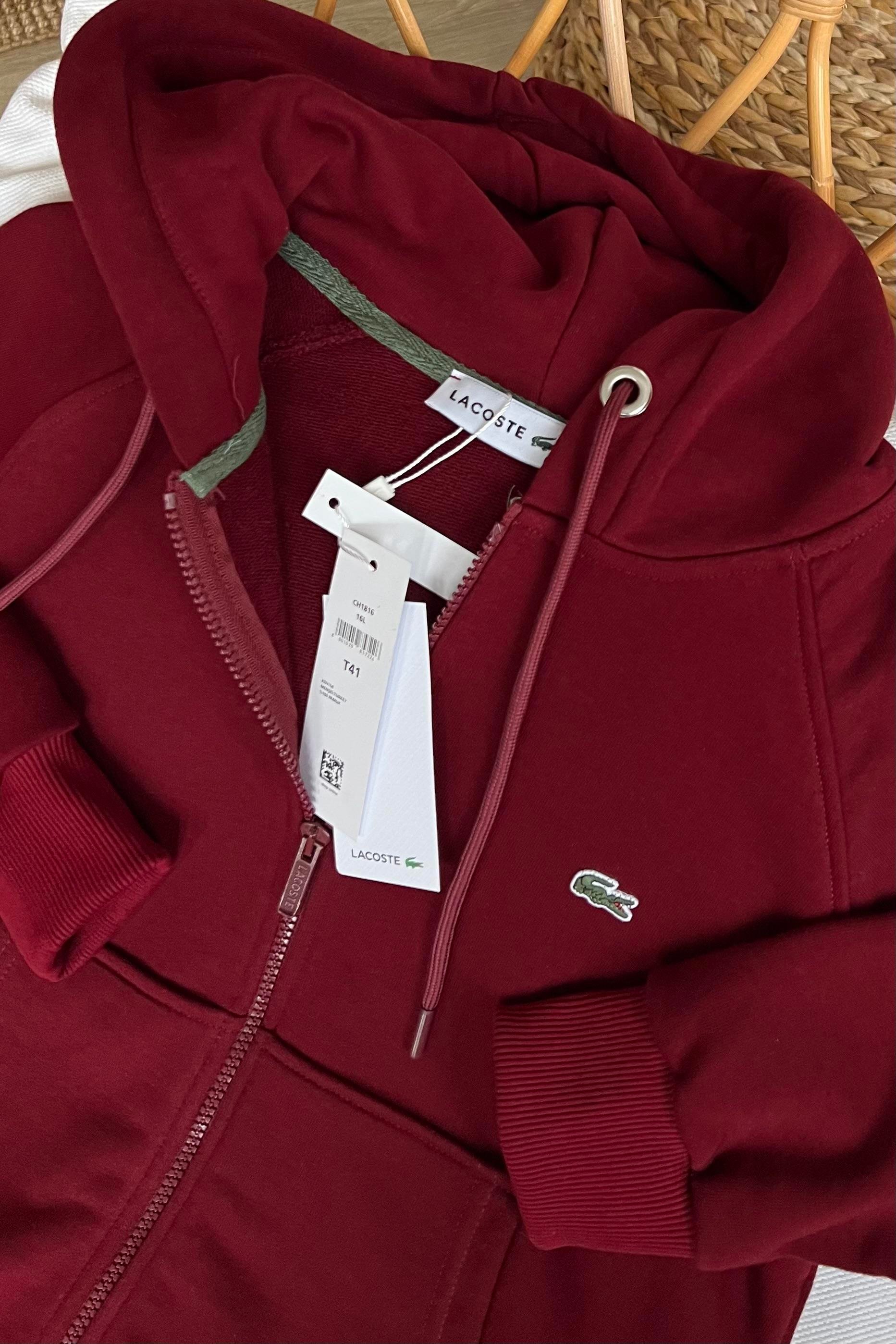 Bordo Logo Nakışlı Sweat Hırka uygun fiyatlarda www.butikhola.com adresinde