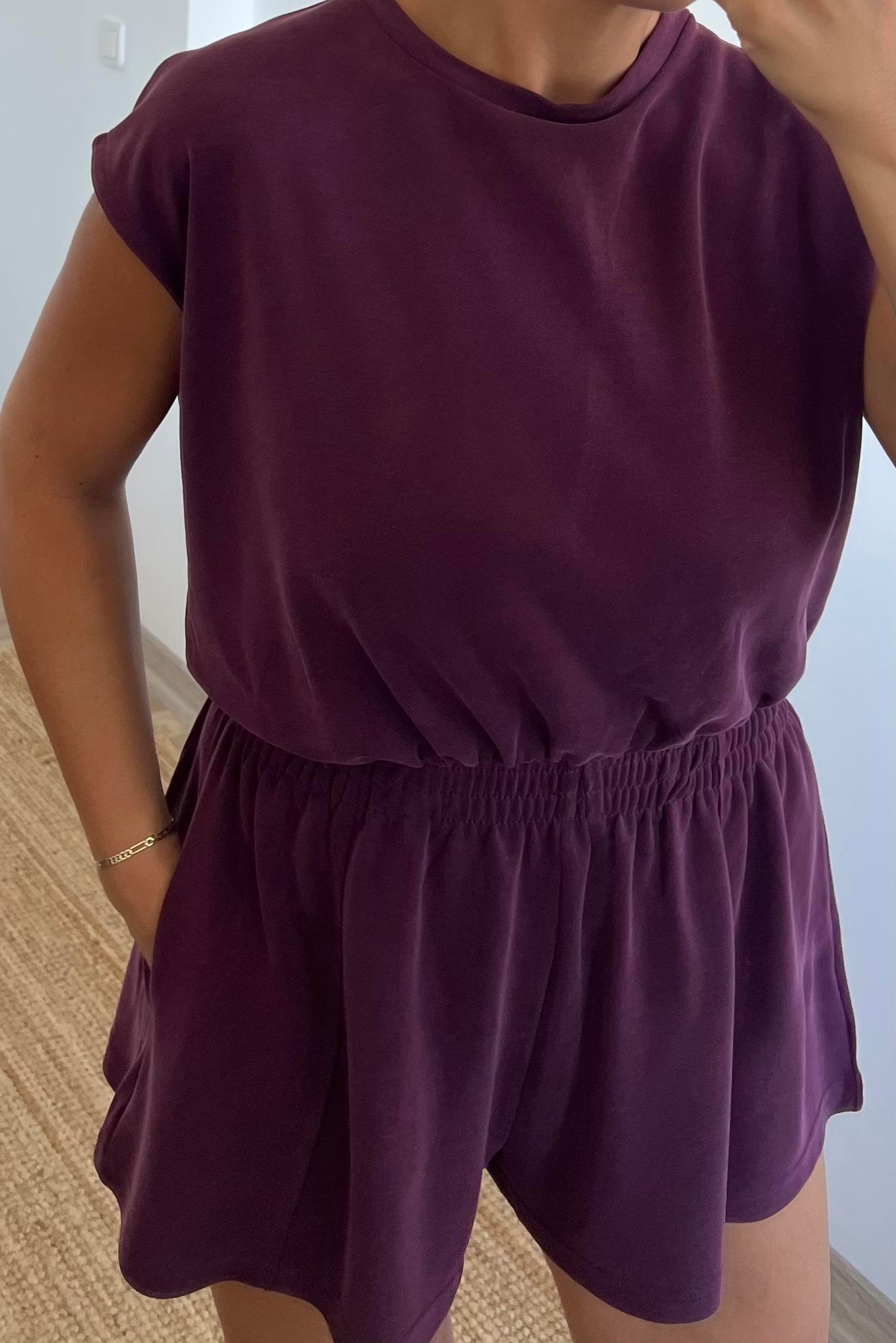 Bordo Oysho Kumaş Modal Tulum uygun fiyatlarda www.butikhola.com adresinde