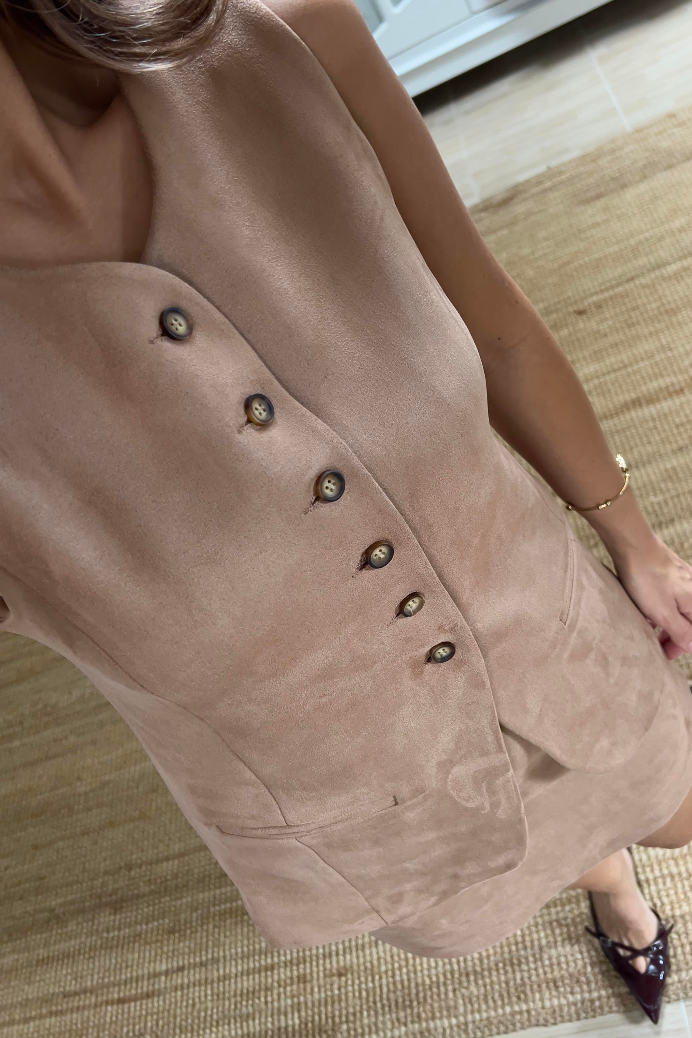 Camel Premium Süet Yelek uygun fiyatlarda www.butikhola.com adresinde