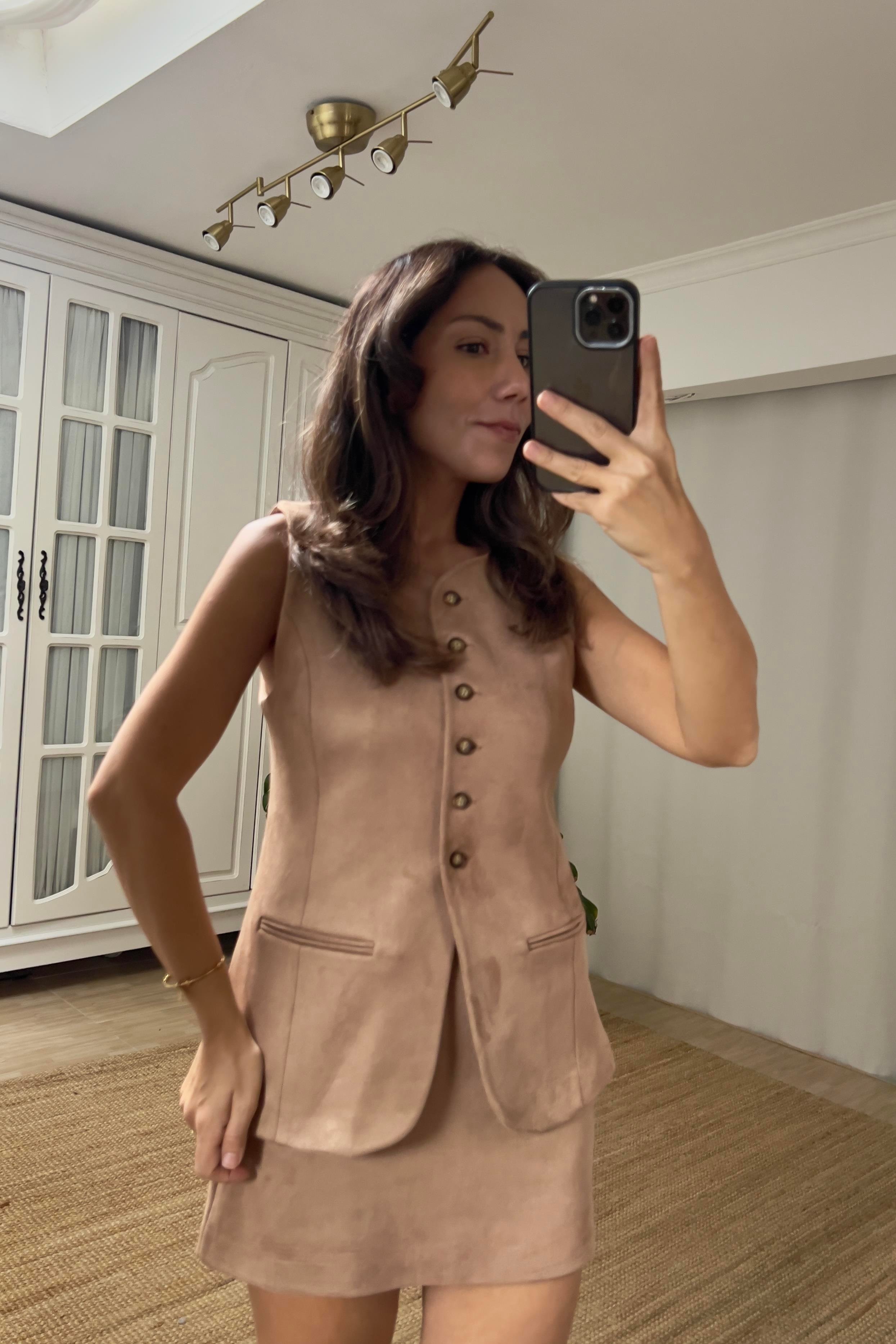 Camel Premium Süet Yelek uygun fiyatlarda www.butikhola.com adresinde