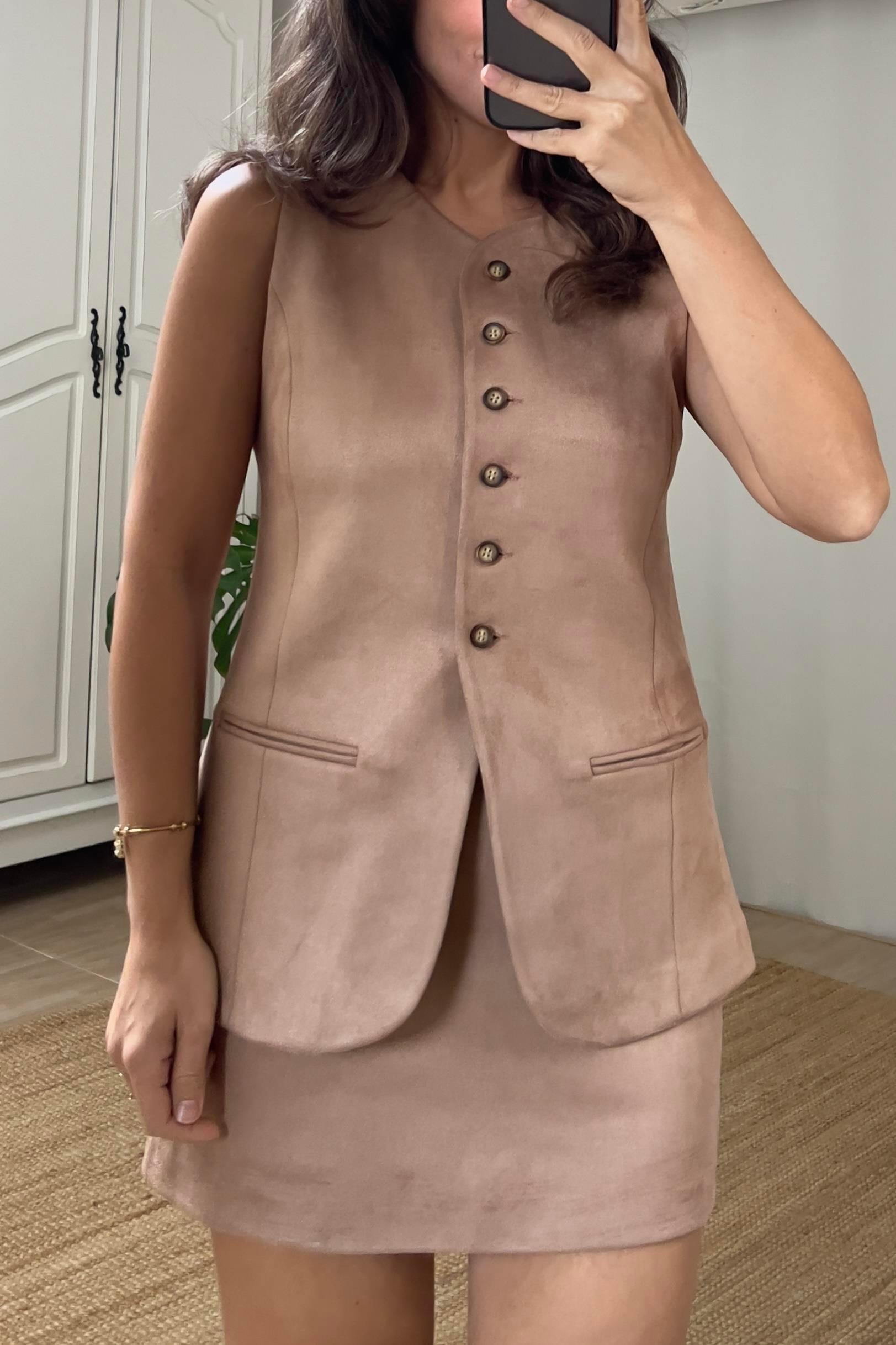 Camel Premium Süet Yelek uygun fiyatlarda www.butikhola.com adresinde