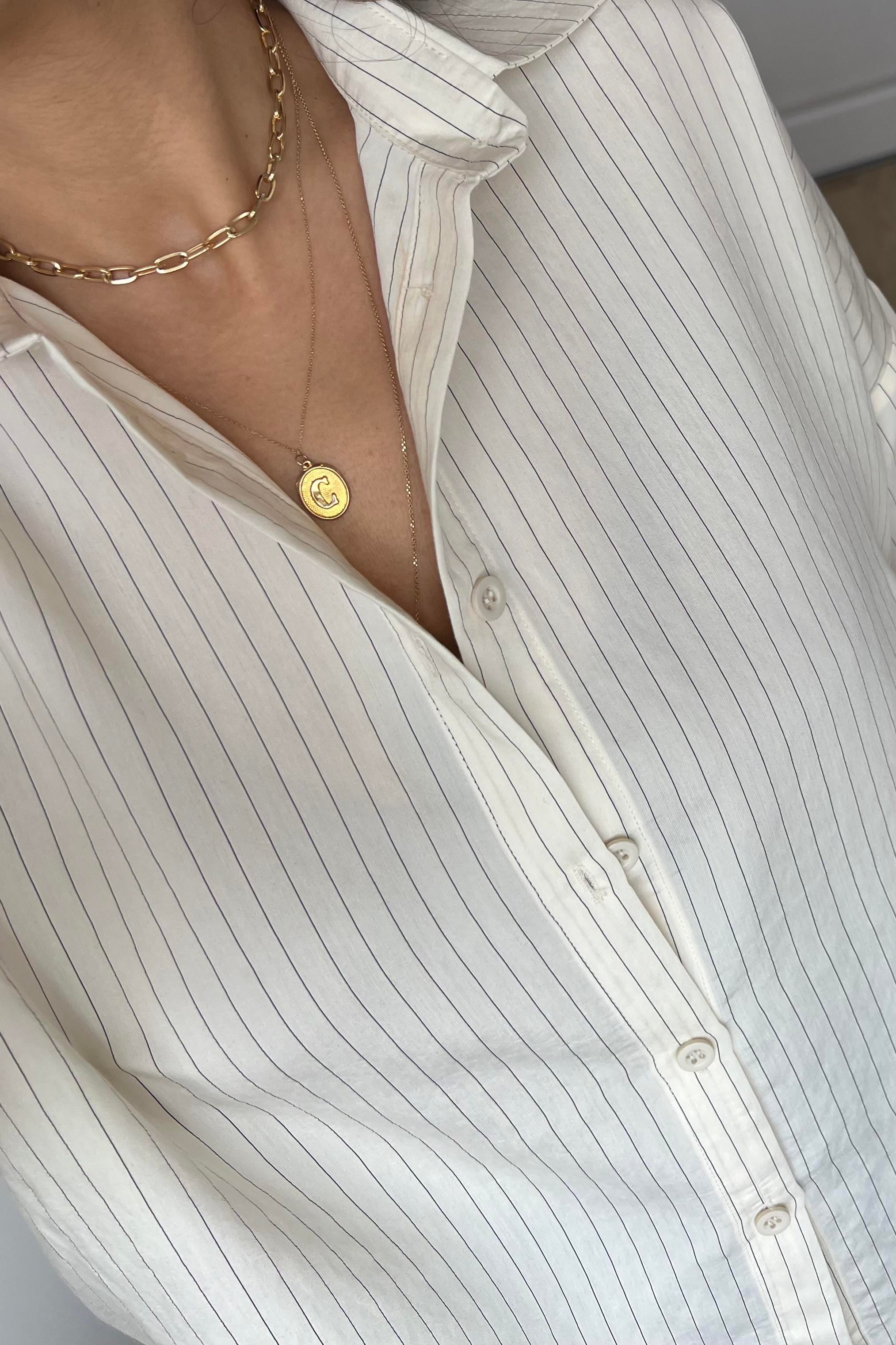 Ekru Çizgili Dökümlü Tensel Gömlek uygun fiyatlarda www.butikhola.com adresinde