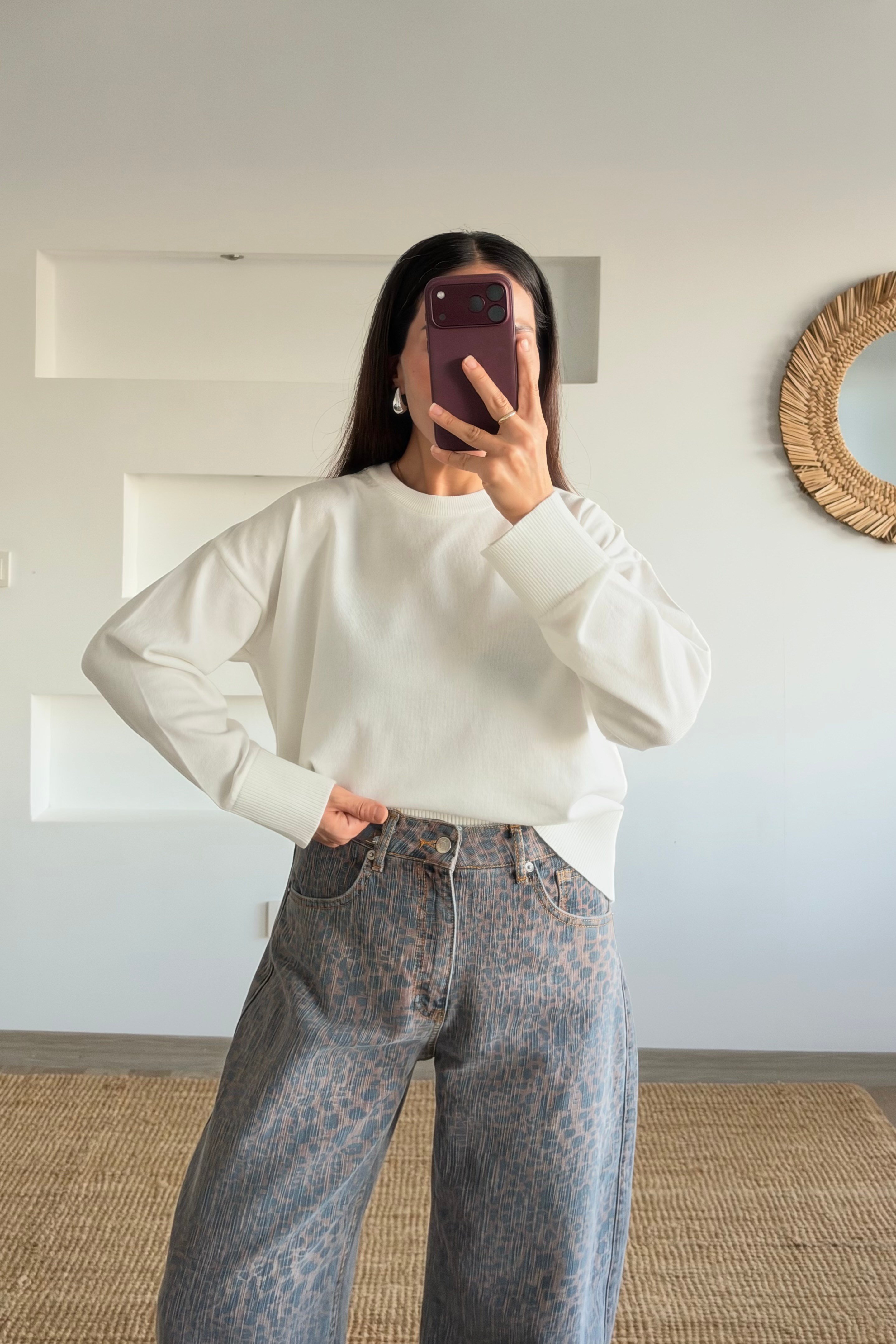 Ekru Organik Pamuk Basic Kazak uygun fiyatlarda www.butikhola.com adresinde