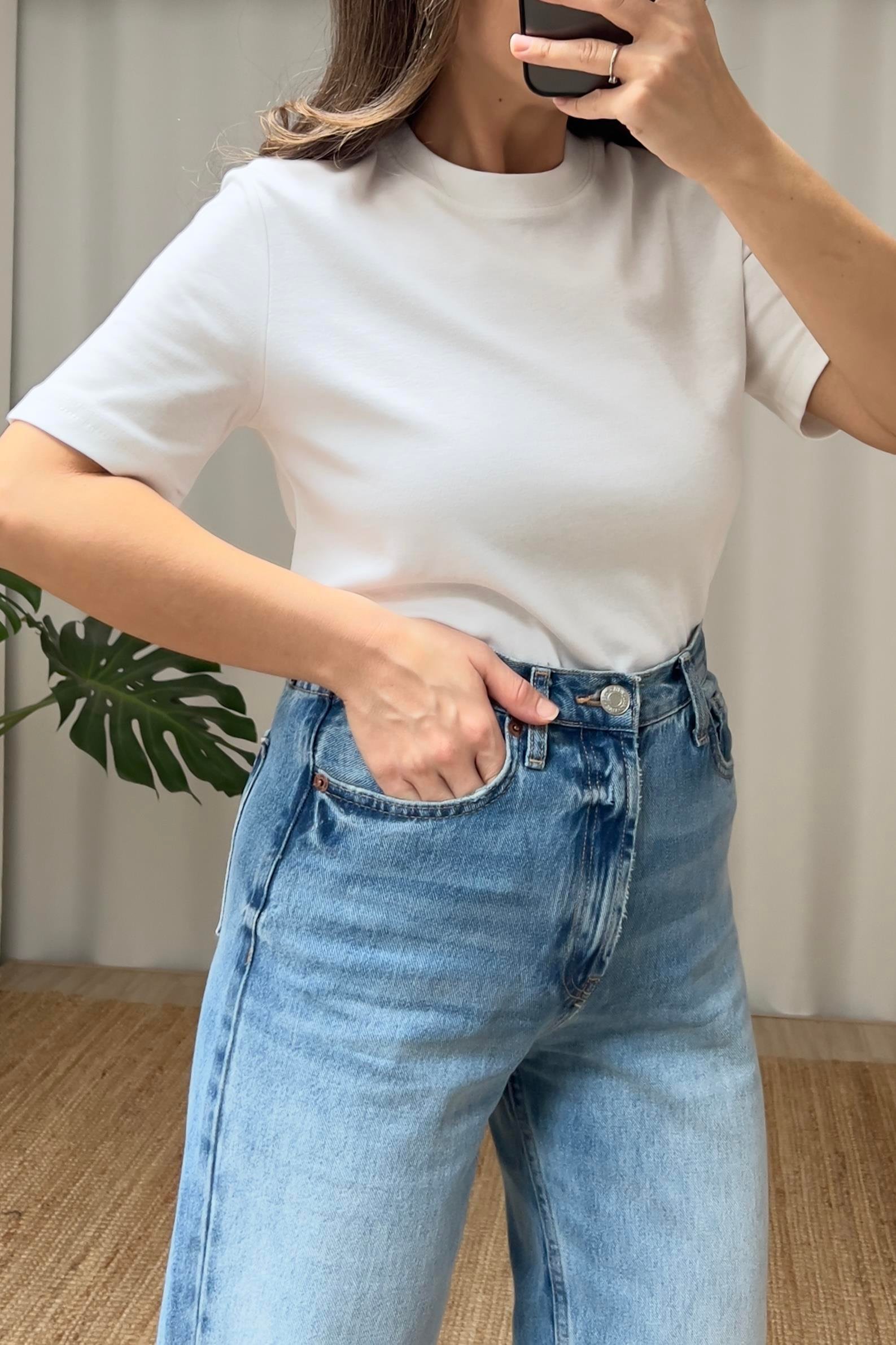 Ekru Organik Pamuklu Basic Tshirt uygun fiyatlarda www.butikhola.com adresinde