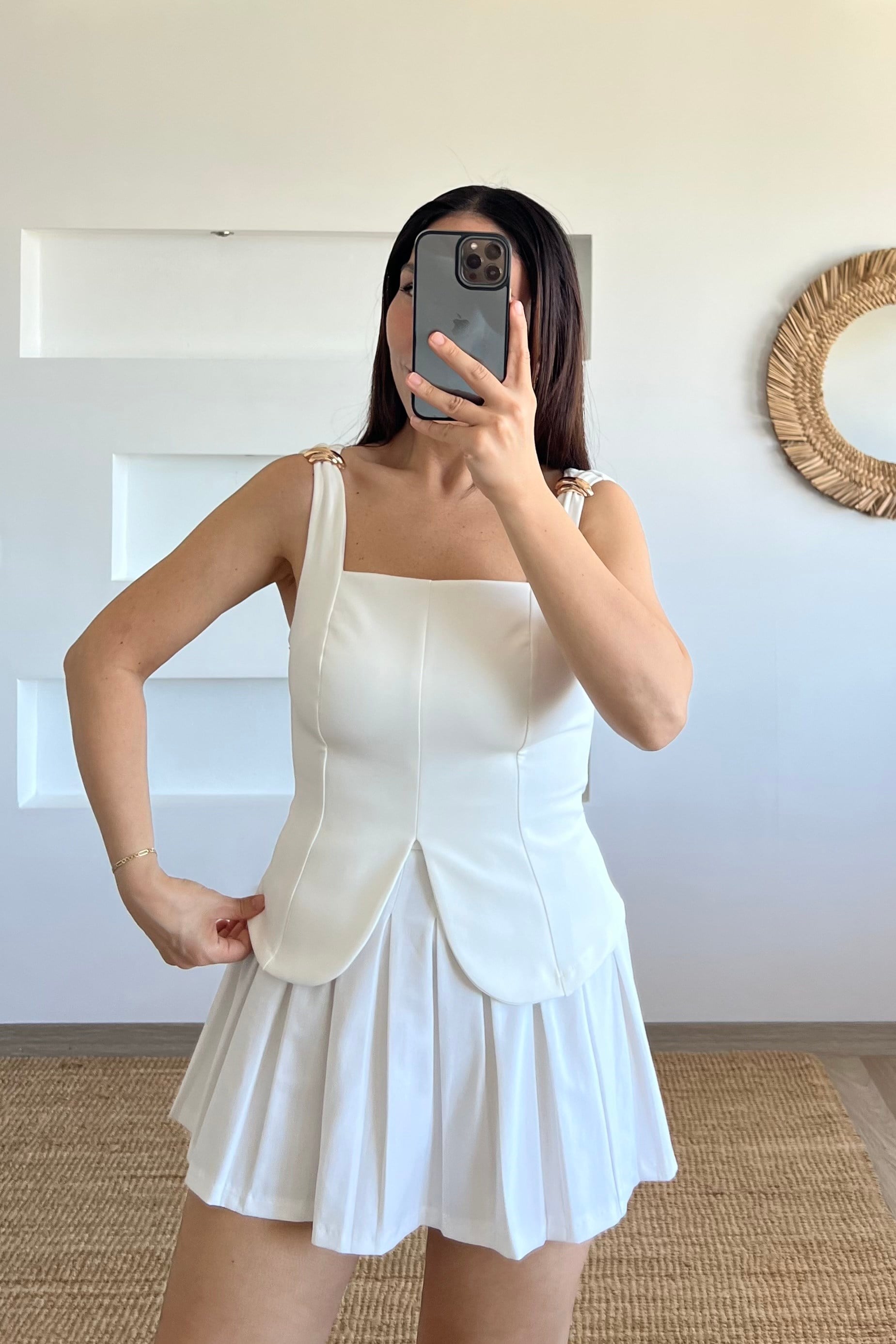 Ekru Ruby Korse Bluz uygun fiyatlarda www.butikhola.com adresinde