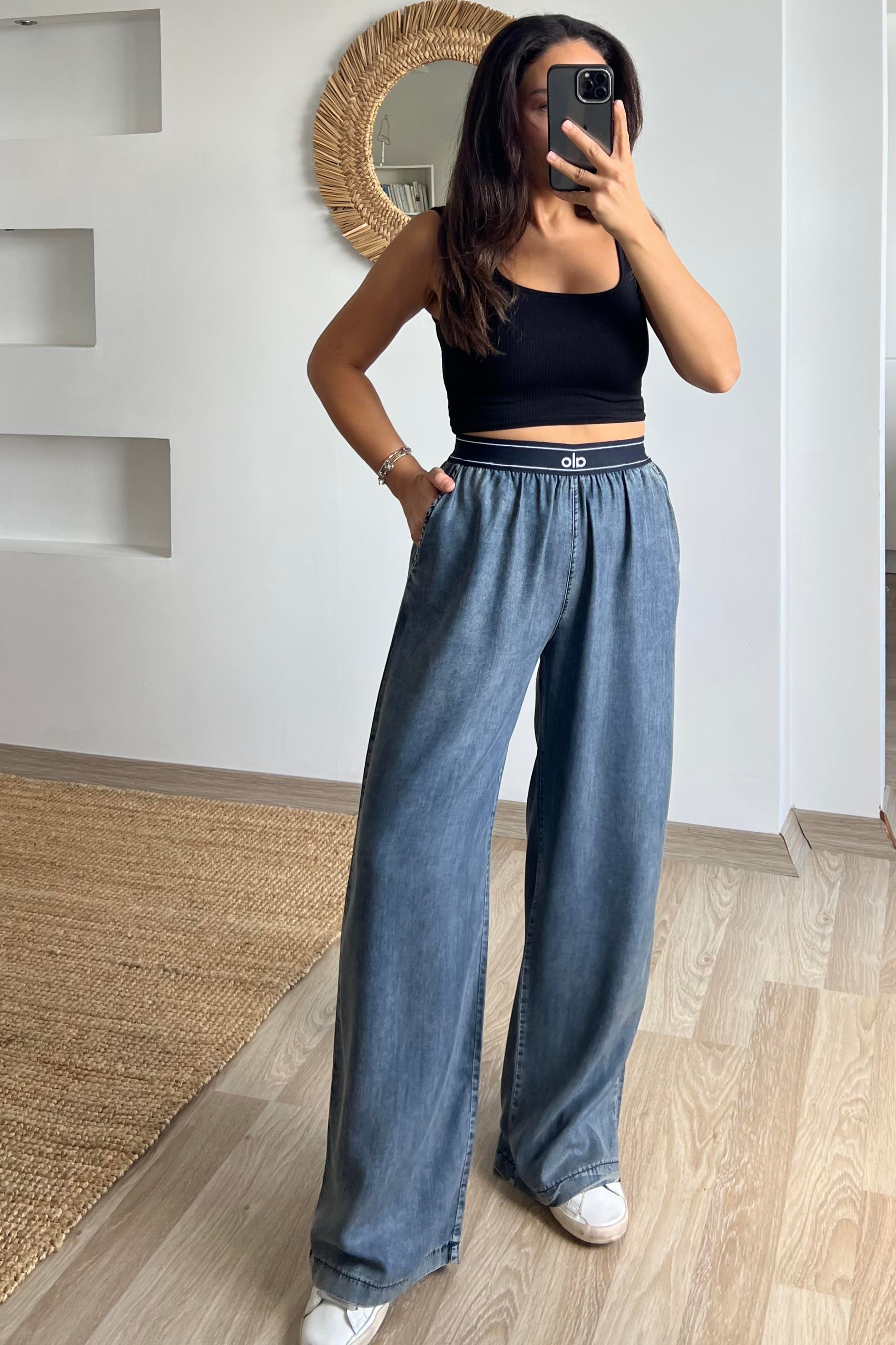 Elastan Belli Logo Şeritli Tensel Pantolon uygun fiyatlarda www.butikhola.com adresinde