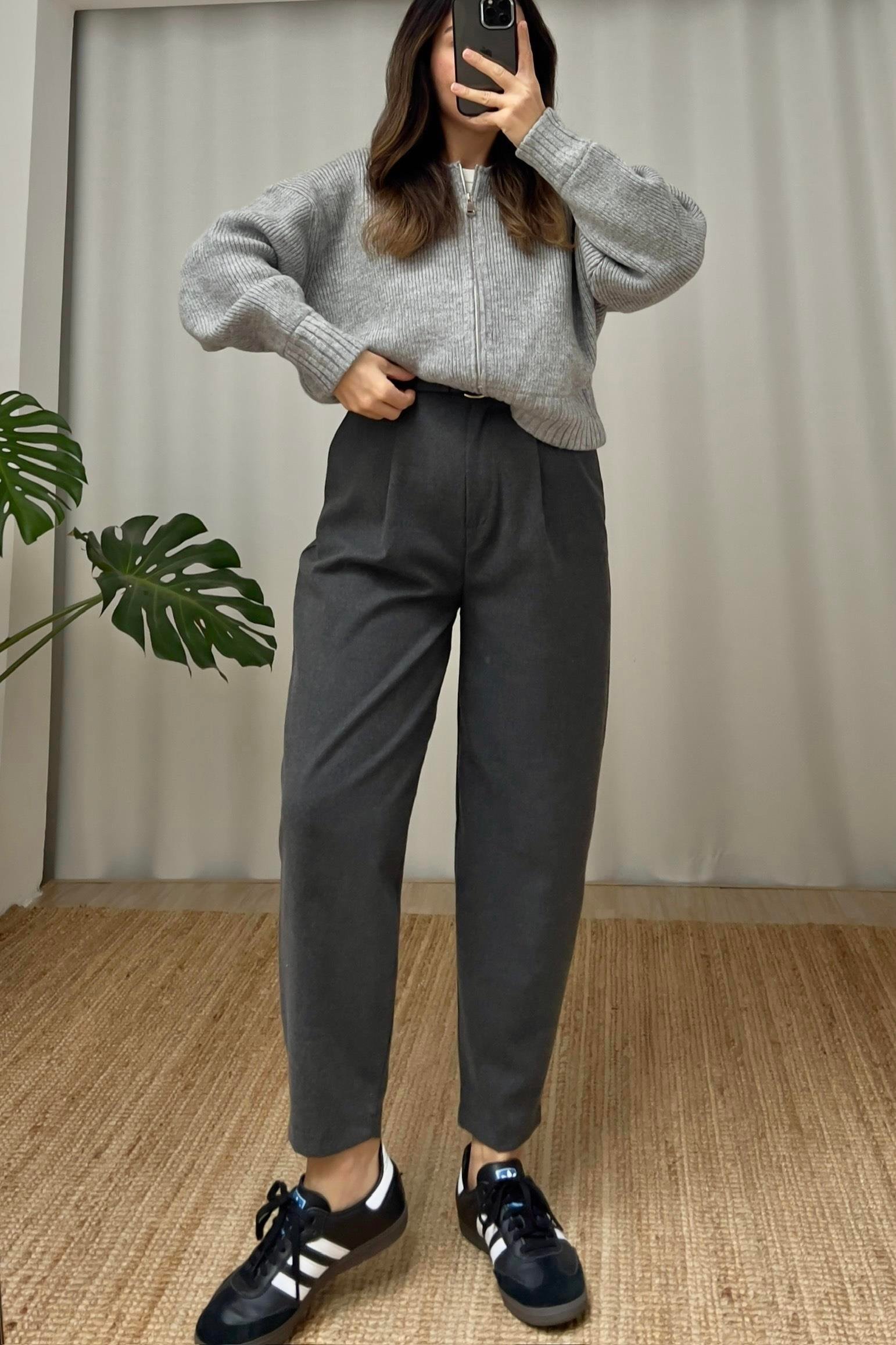 Gri Bomber Hırka uygun fiyatlarda www.butikhola.com adresinde