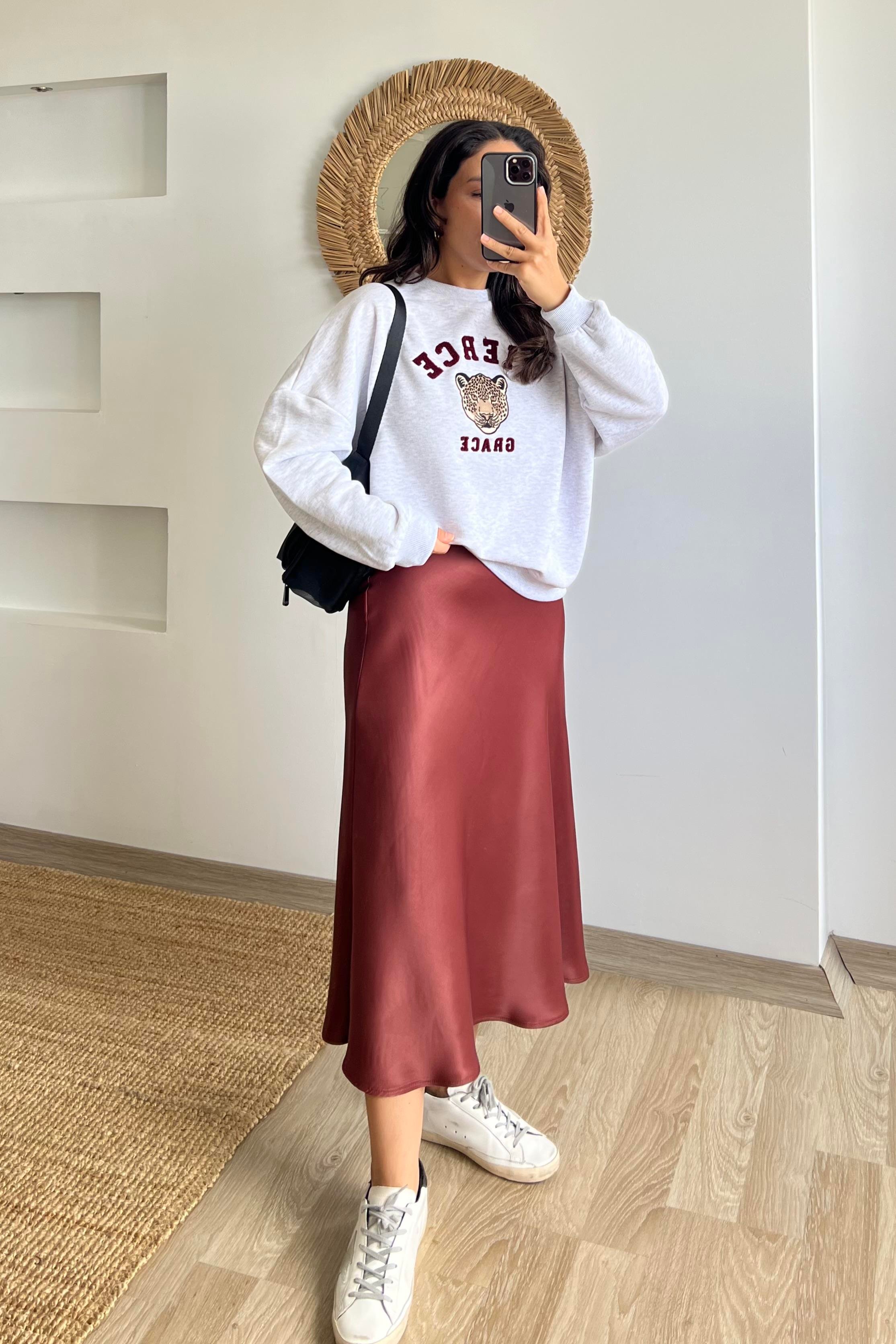 Gri Kaplan Nakışlı Sweatshirt uygun fiyatlarda www.butikhola.com adresinde