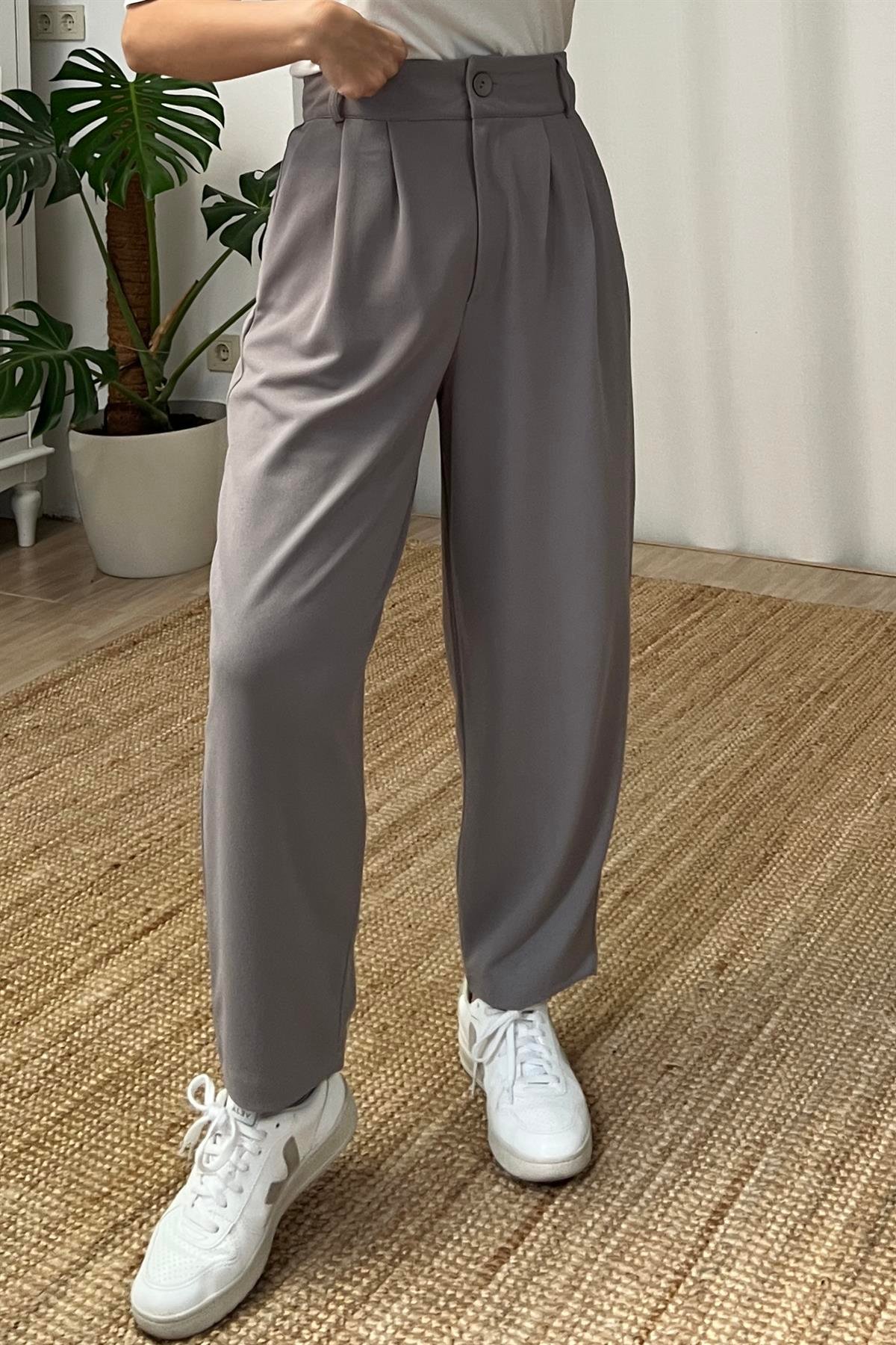 Gri Şalvar Pantolon uygun fiyatlarda www.butikhola.com adresinde